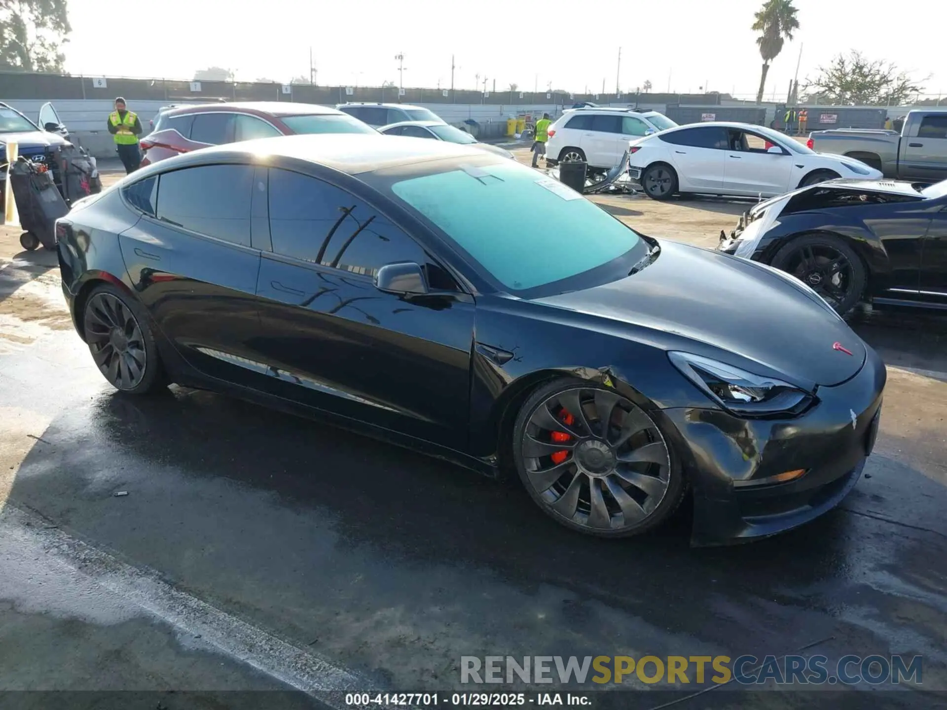 1 Photograph of a damaged car 5YJ3E1EC7NF137744 TESLA MODEL 3 2022