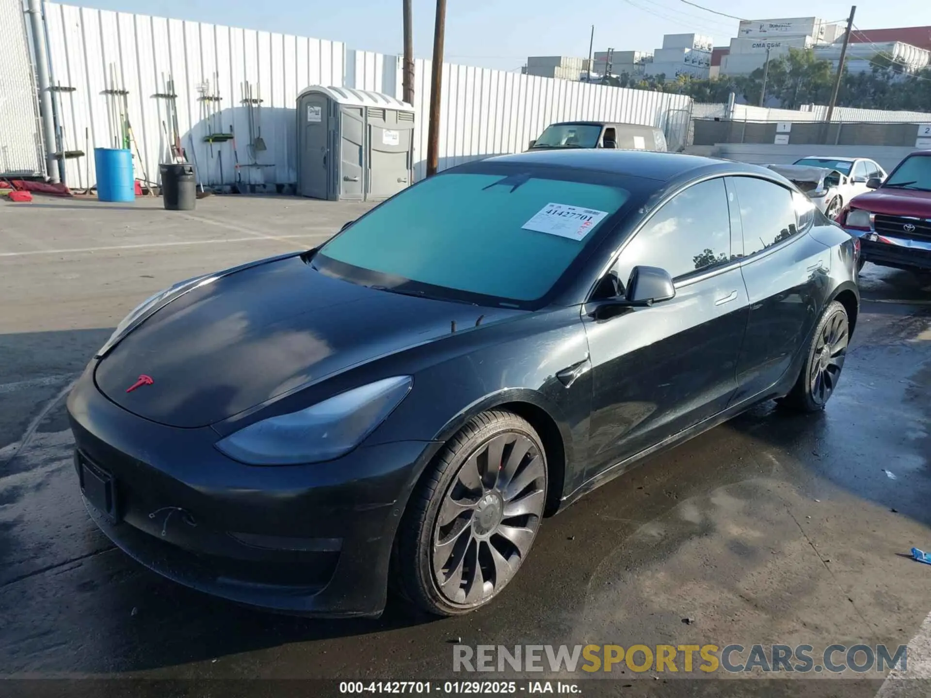 2 Photograph of a damaged car 5YJ3E1EC7NF137744 TESLA MODEL 3 2022