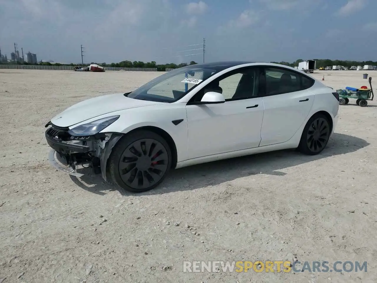 1 Photograph of a damaged car 5YJ3E1EC7NF138313 TESLA MODEL 3 2022