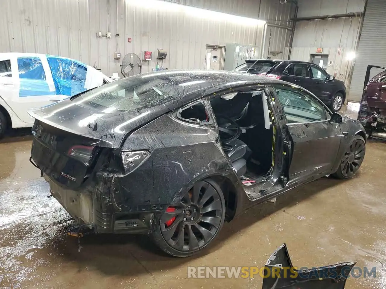 3 Photograph of a damaged car 5YJ3E1EC7NF340634 TESLA MODEL 3 2022