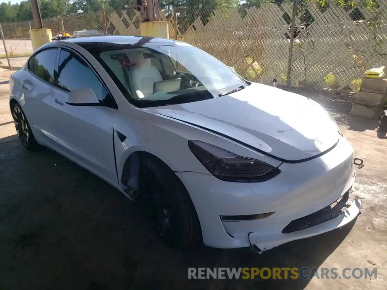 1 Photograph of a damaged car 5YJ3E1EC8NF105420 TESLA MODEL 3 2022