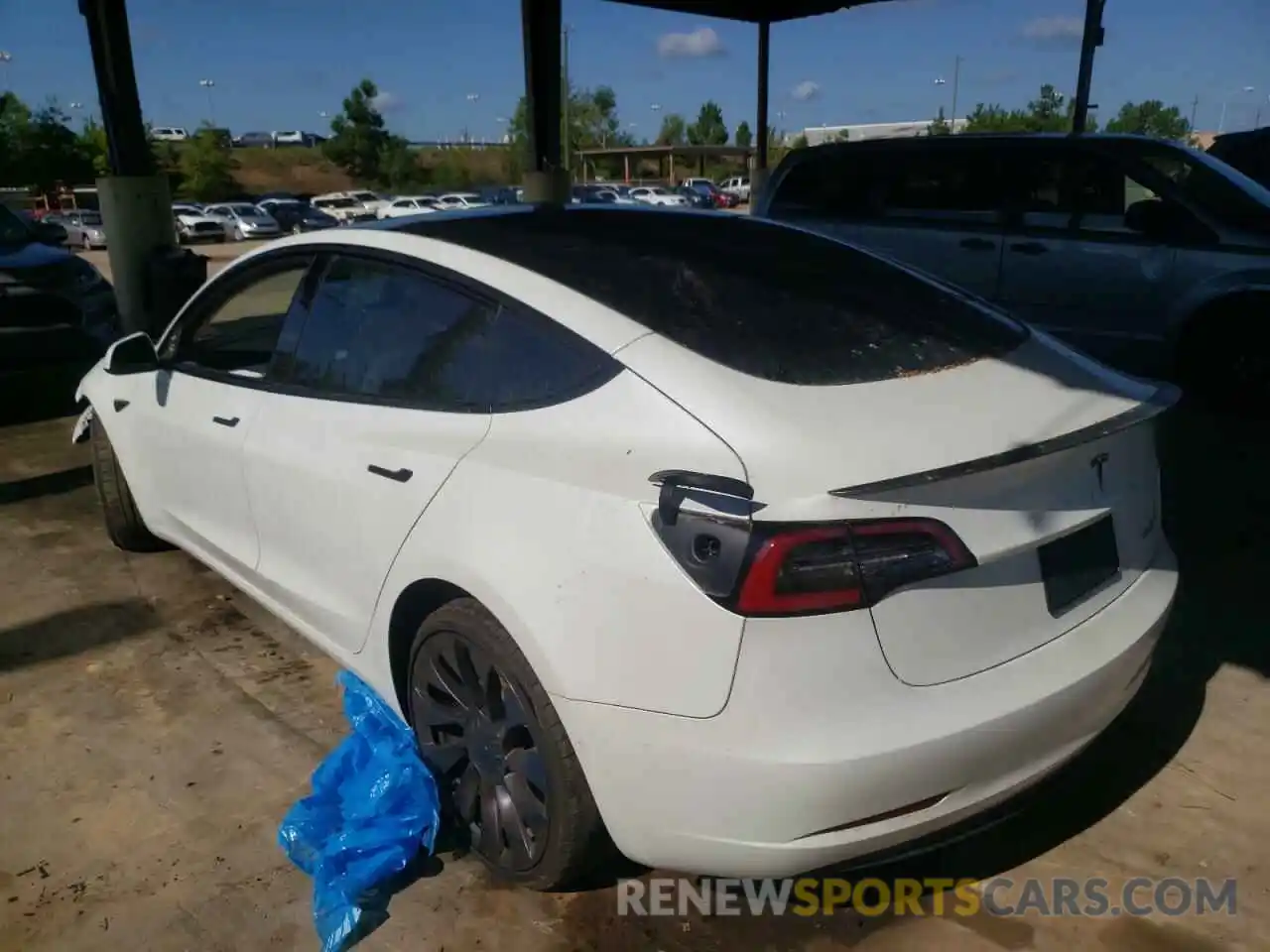 3 Photograph of a damaged car 5YJ3E1EC8NF105420 TESLA MODEL 3 2022