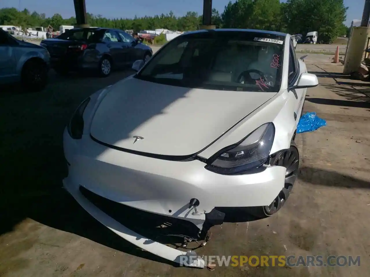 9 Photograph of a damaged car 5YJ3E1EC8NF105420 TESLA MODEL 3 2022