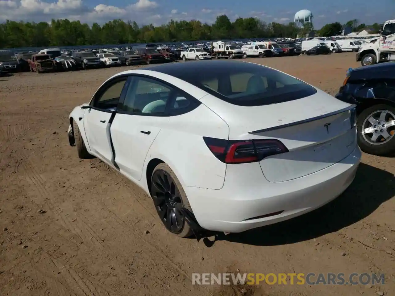 3 Photograph of a damaged car 5YJ3E1EC8NF105708 TESLA MODEL 3 2022