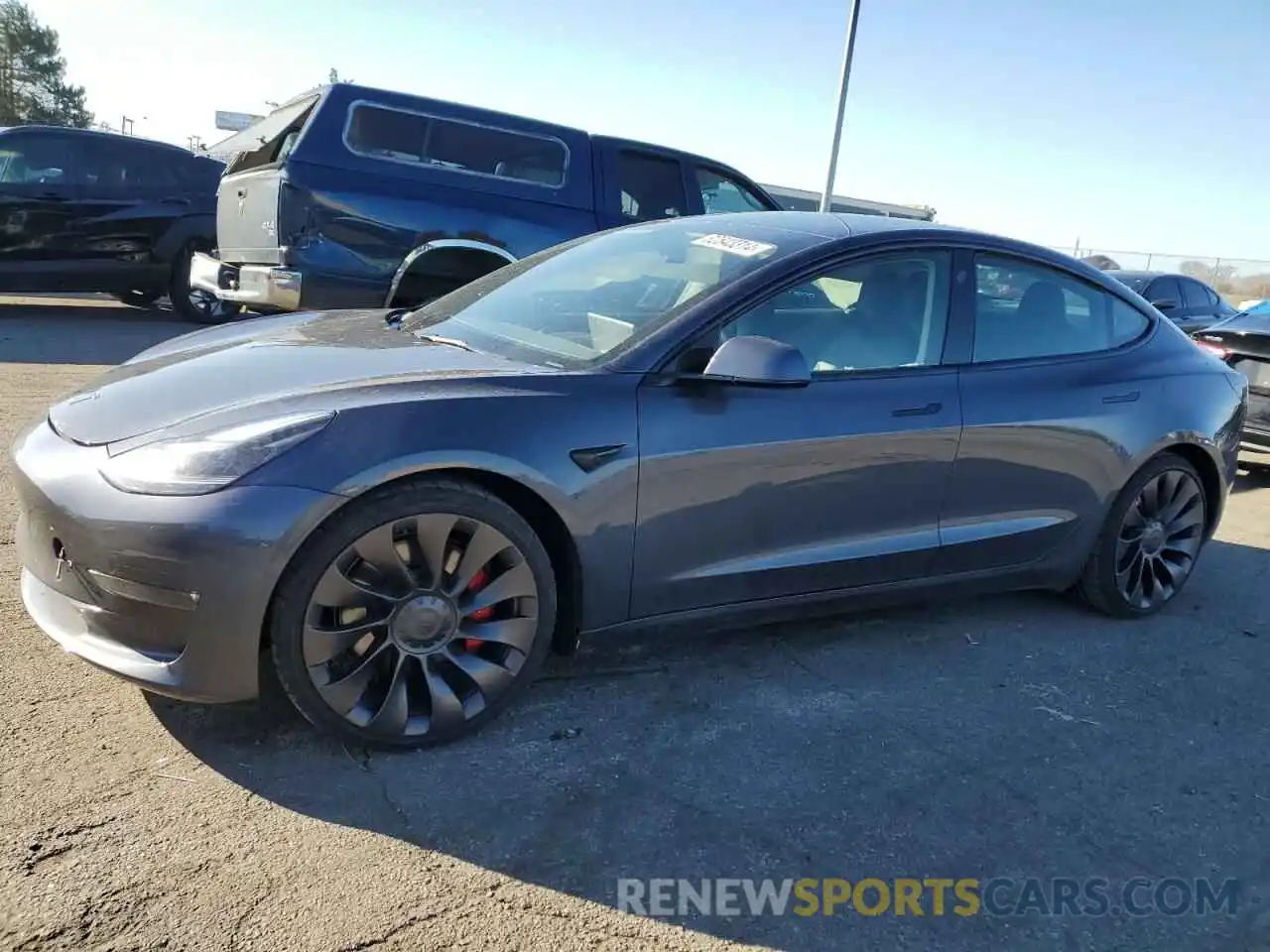 1 Photograph of a damaged car 5YJ3E1EC8NF114408 TESLA MODEL 3 2022