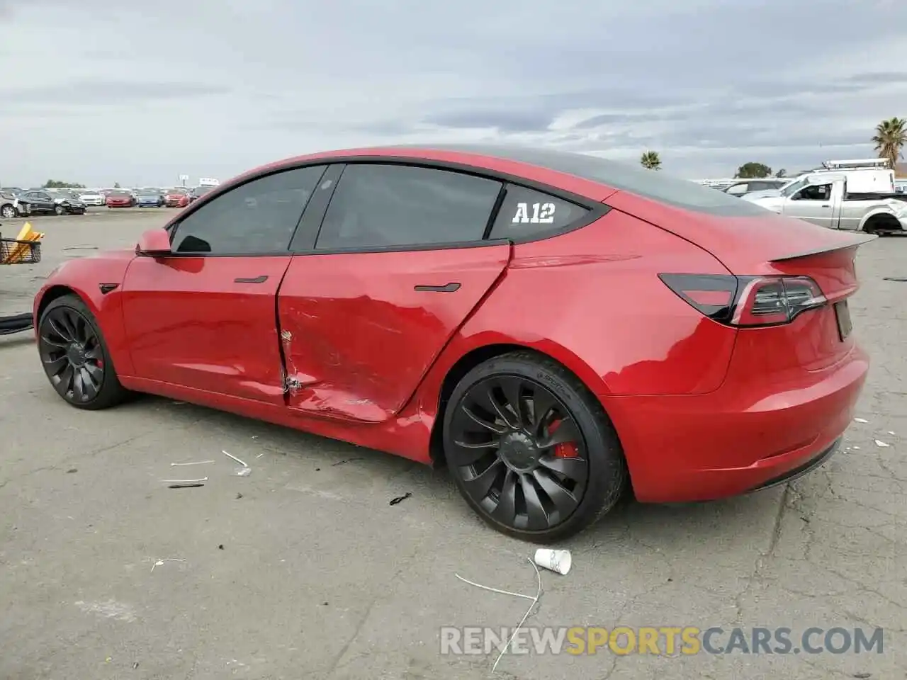 2 Photograph of a damaged car 5YJ3E1EC8NF134304 TESLA MODEL 3 2022