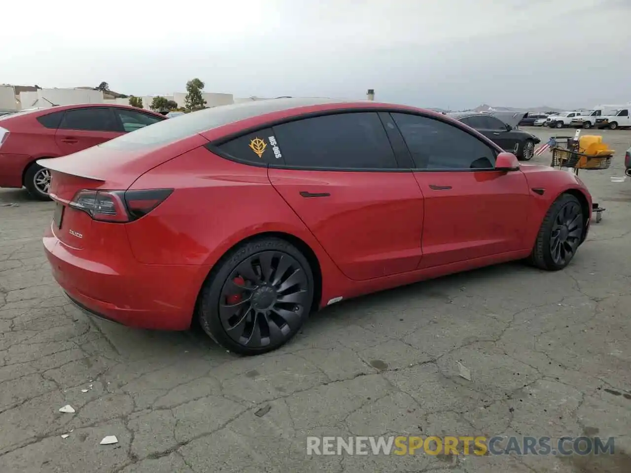 3 Photograph of a damaged car 5YJ3E1EC8NF134304 TESLA MODEL 3 2022