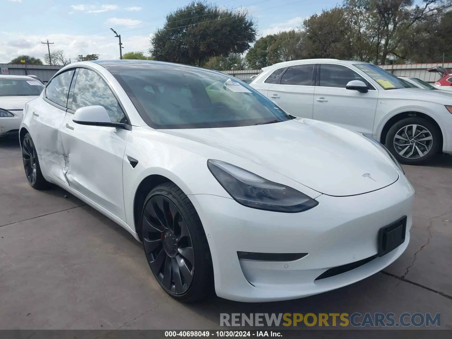 1 Photograph of a damaged car 5YJ3E1EC8NF163155 TESLA MODEL 3 2022