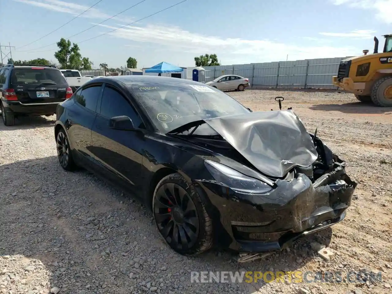 1 Photograph of a damaged car 5YJ3E1EC8NF193529 TESLA MODEL 3 2022