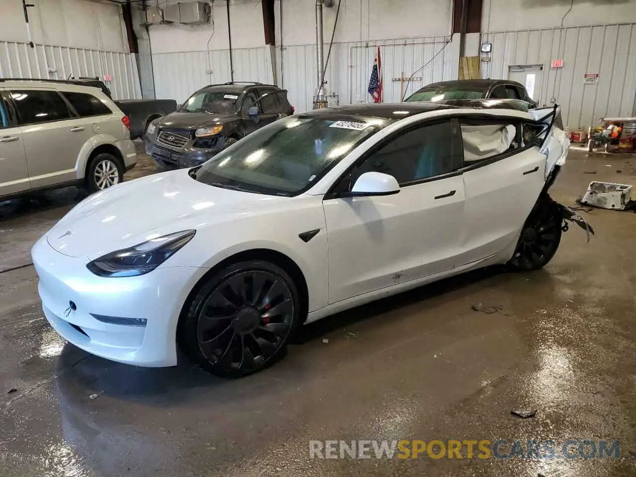 1 Photograph of a damaged car 5YJ3E1EC8NF200530 TESLA MODEL 3 2022