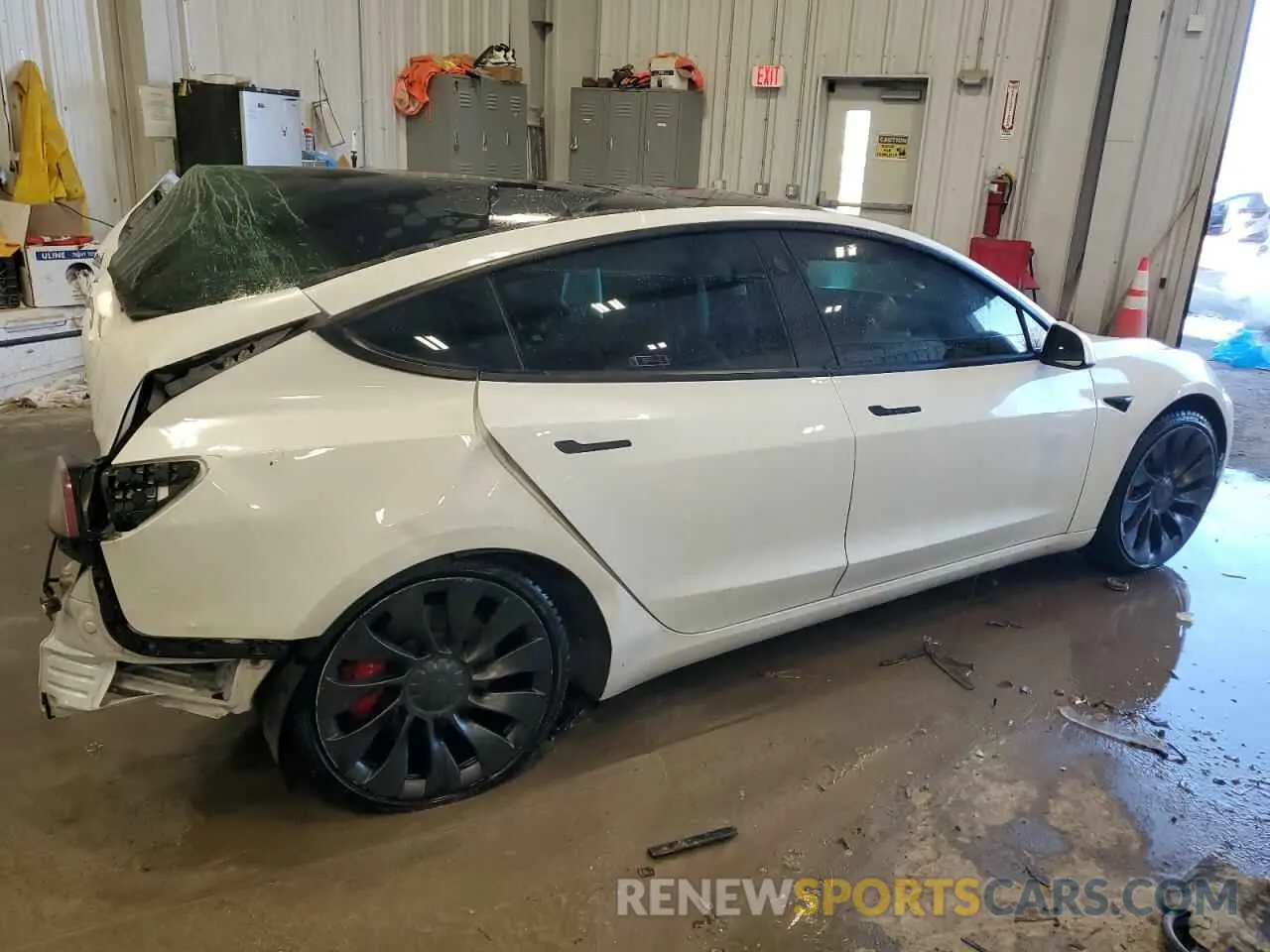 3 Photograph of a damaged car 5YJ3E1EC8NF200530 TESLA MODEL 3 2022