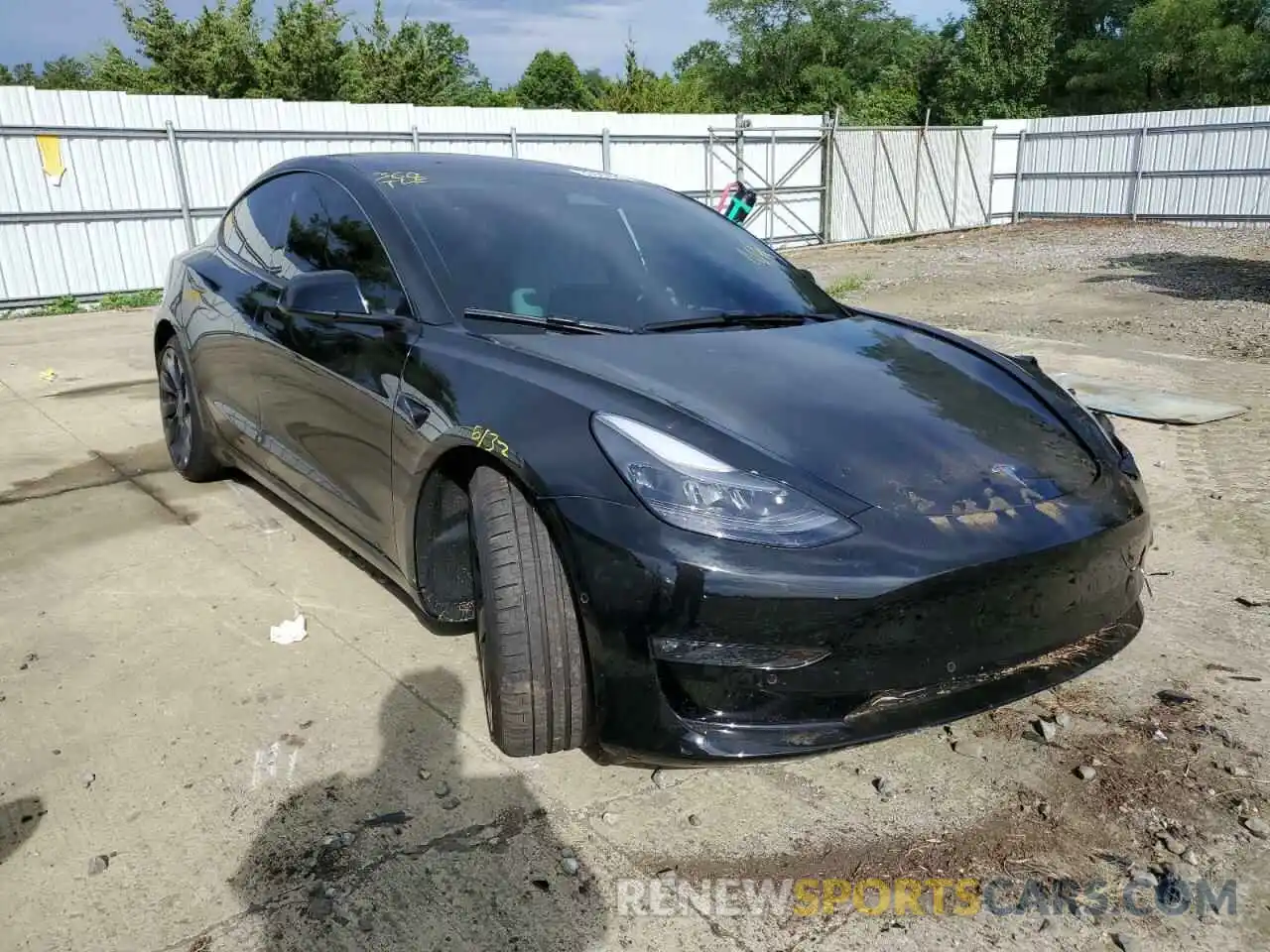 1 Photograph of a damaged car 5YJ3E1EC8NF238226 TESLA MODEL 3 2022