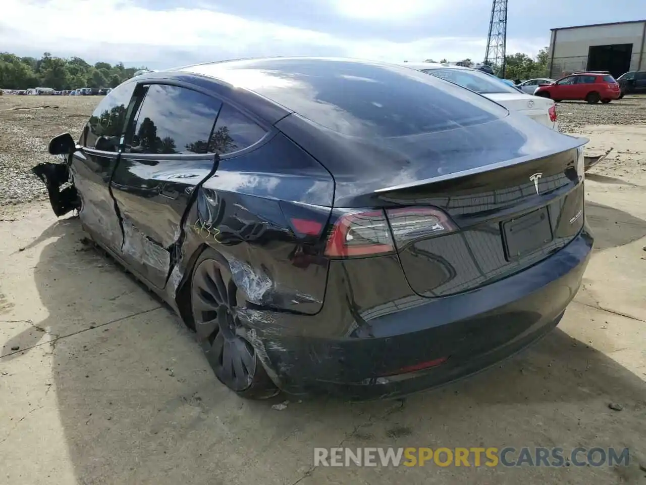 3 Photograph of a damaged car 5YJ3E1EC8NF238226 TESLA MODEL 3 2022