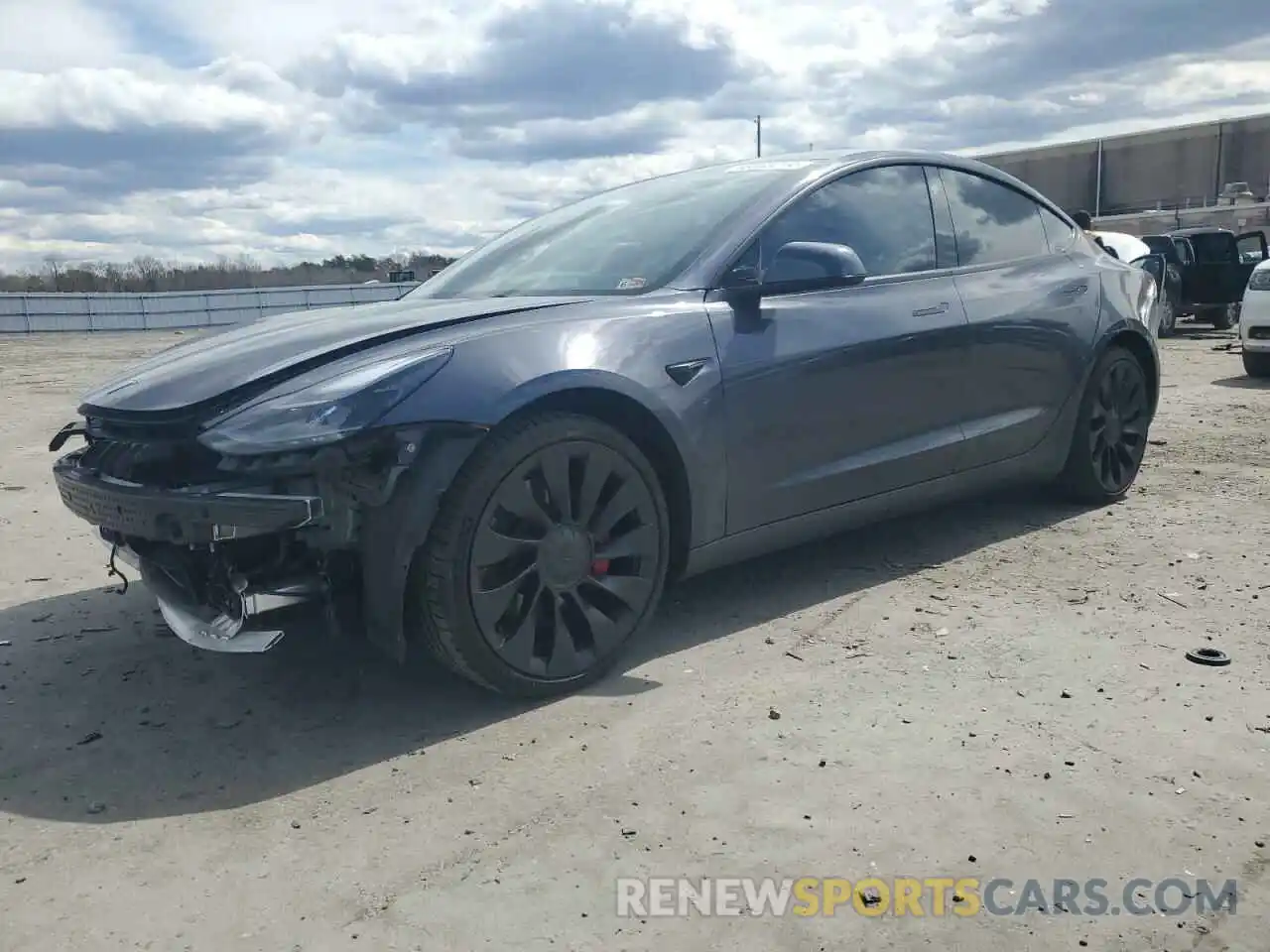 1 Photograph of a damaged car 5YJ3E1EC8NF247976 TESLA MODEL 3 2022