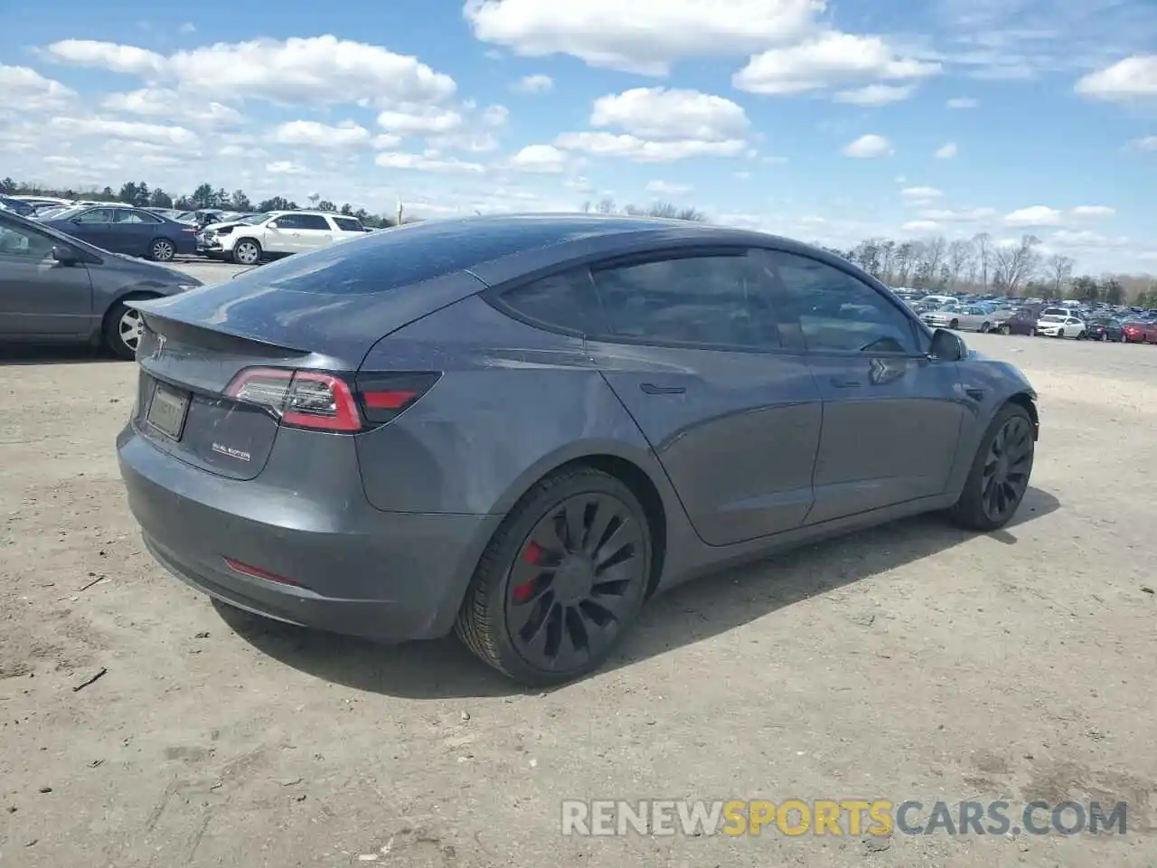 3 Photograph of a damaged car 5YJ3E1EC8NF247976 TESLA MODEL 3 2022