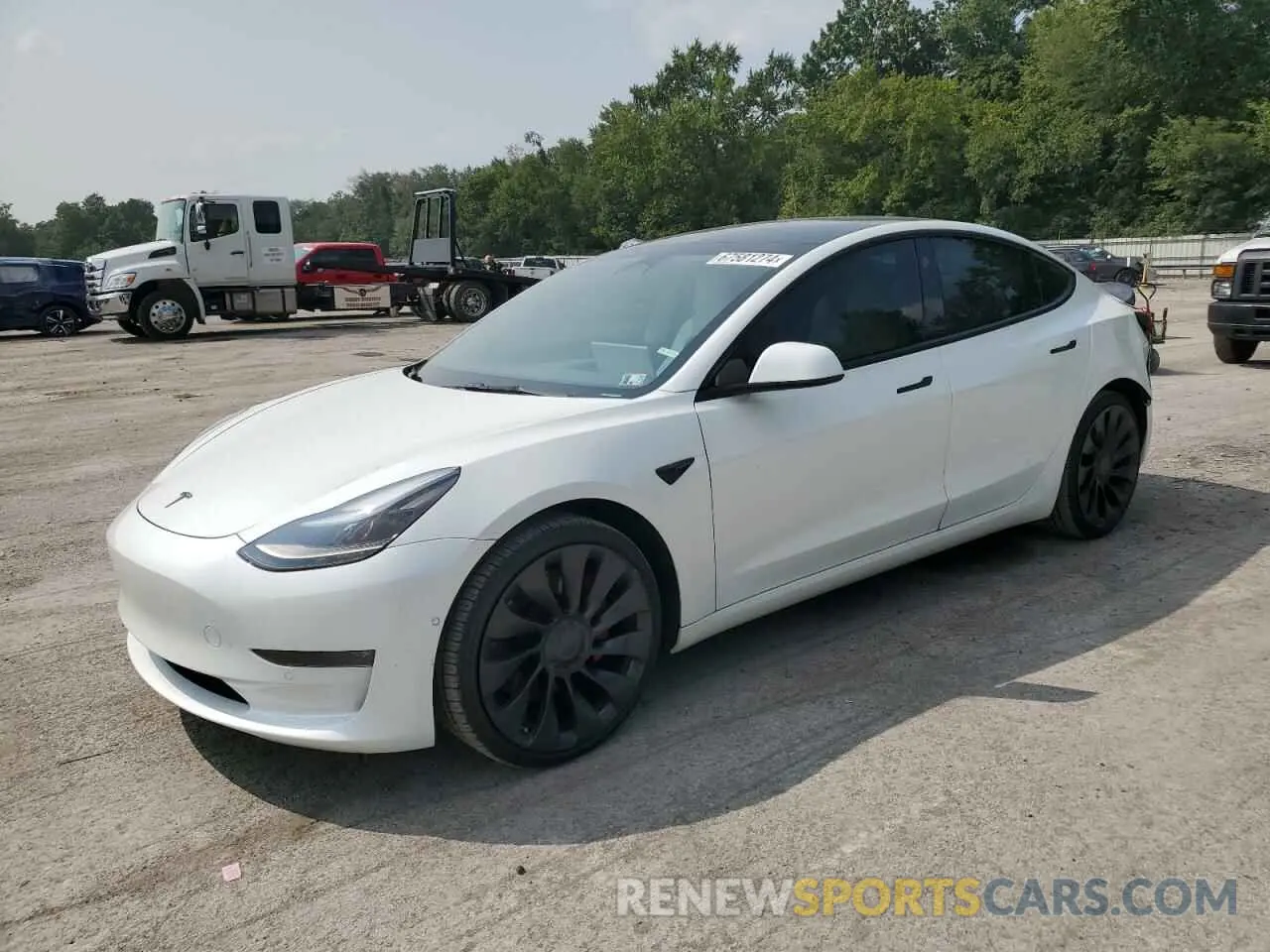1 Photograph of a damaged car 5YJ3E1EC8NF269850 TESLA MODEL 3 2022