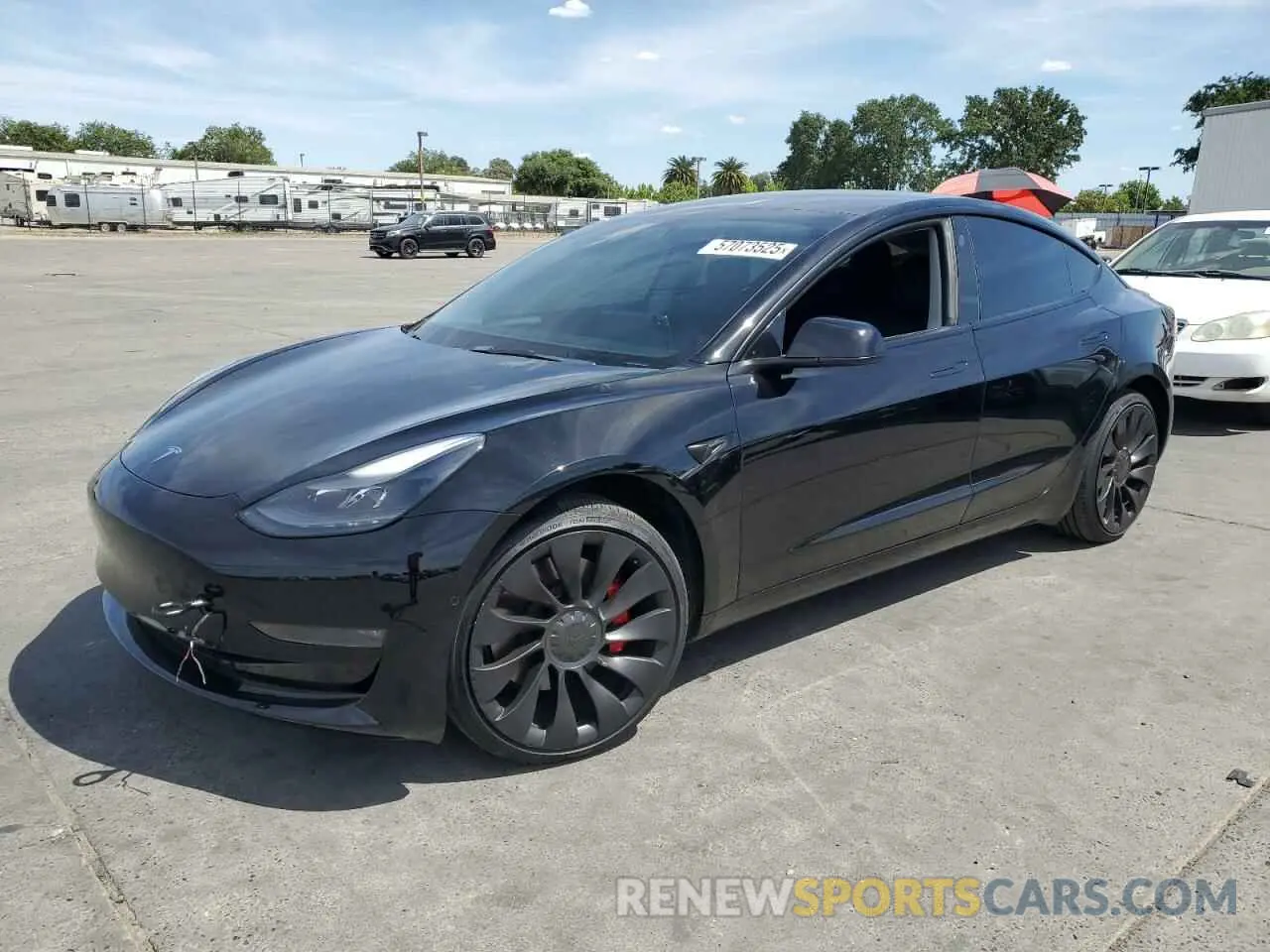 1 Photograph of a damaged car 5YJ3E1EC8NF270240 TESLA MODEL 3 2022