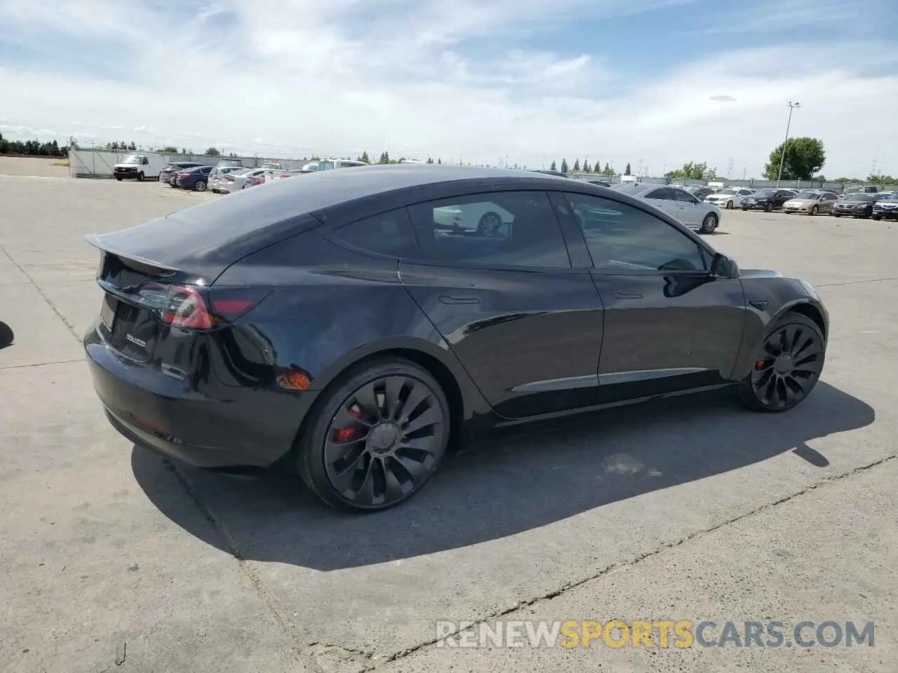 3 Photograph of a damaged car 5YJ3E1EC8NF270240 TESLA MODEL 3 2022