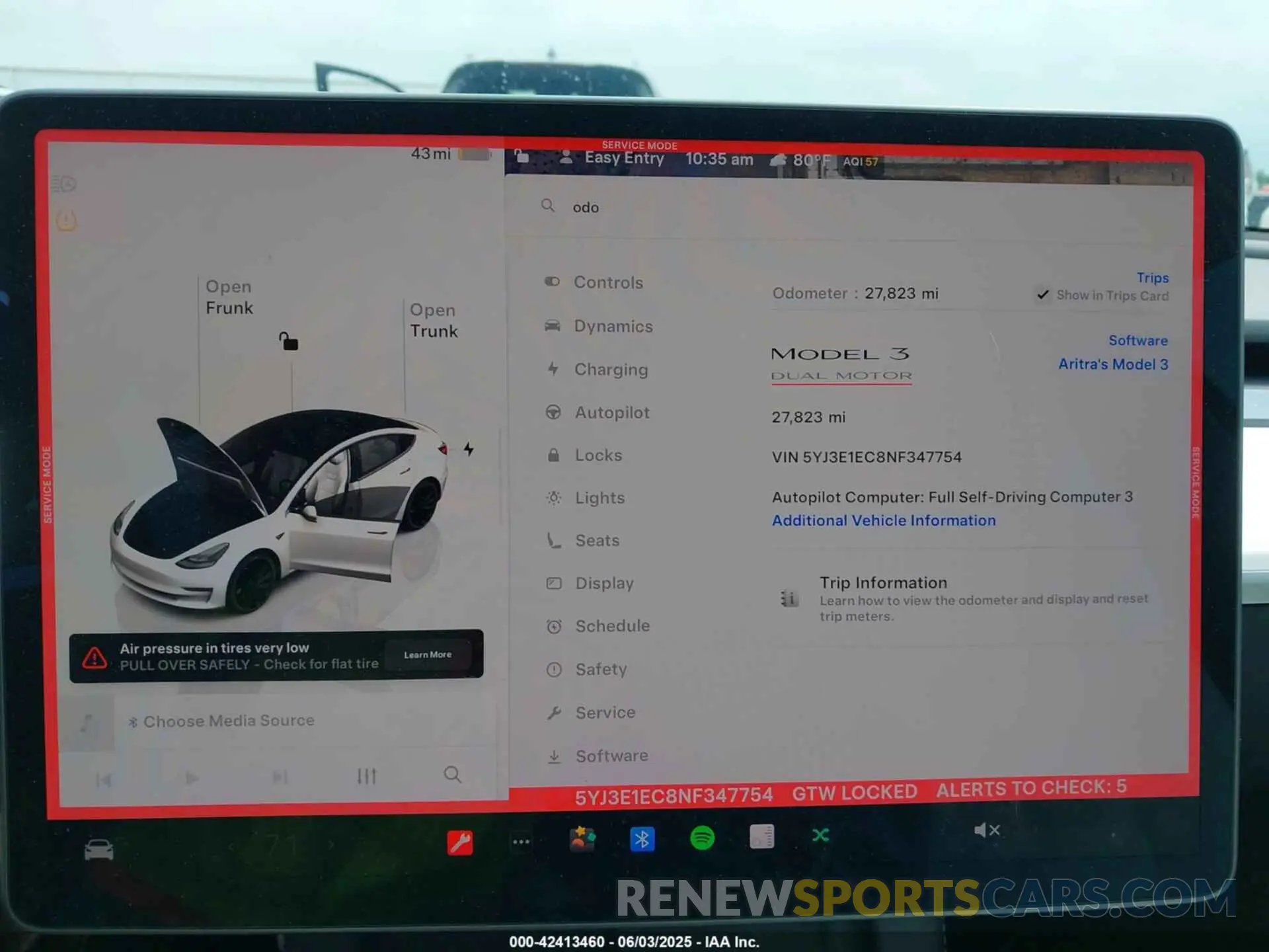 7 Photograph of a damaged car 5YJ3E1EC8NF347754 TESLA MODEL 3 2022