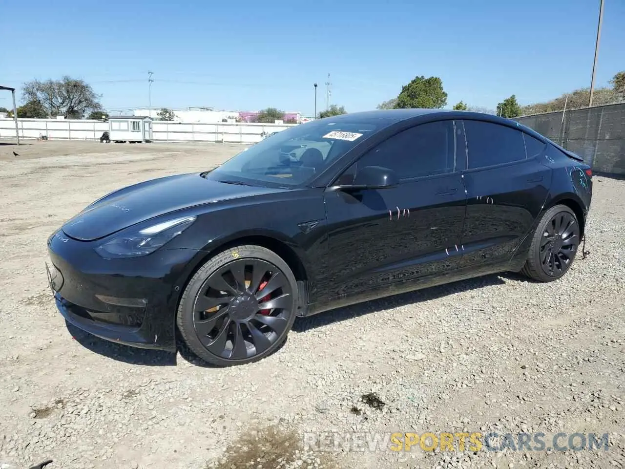 1 Photograph of a damaged car 5YJ3E1EC8NF353747 TESLA MODEL 3 2022