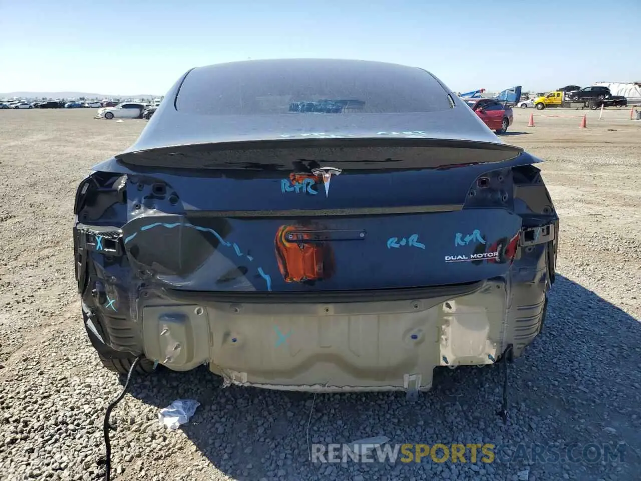 6 Photograph of a damaged car 5YJ3E1EC8NF353747 TESLA MODEL 3 2022