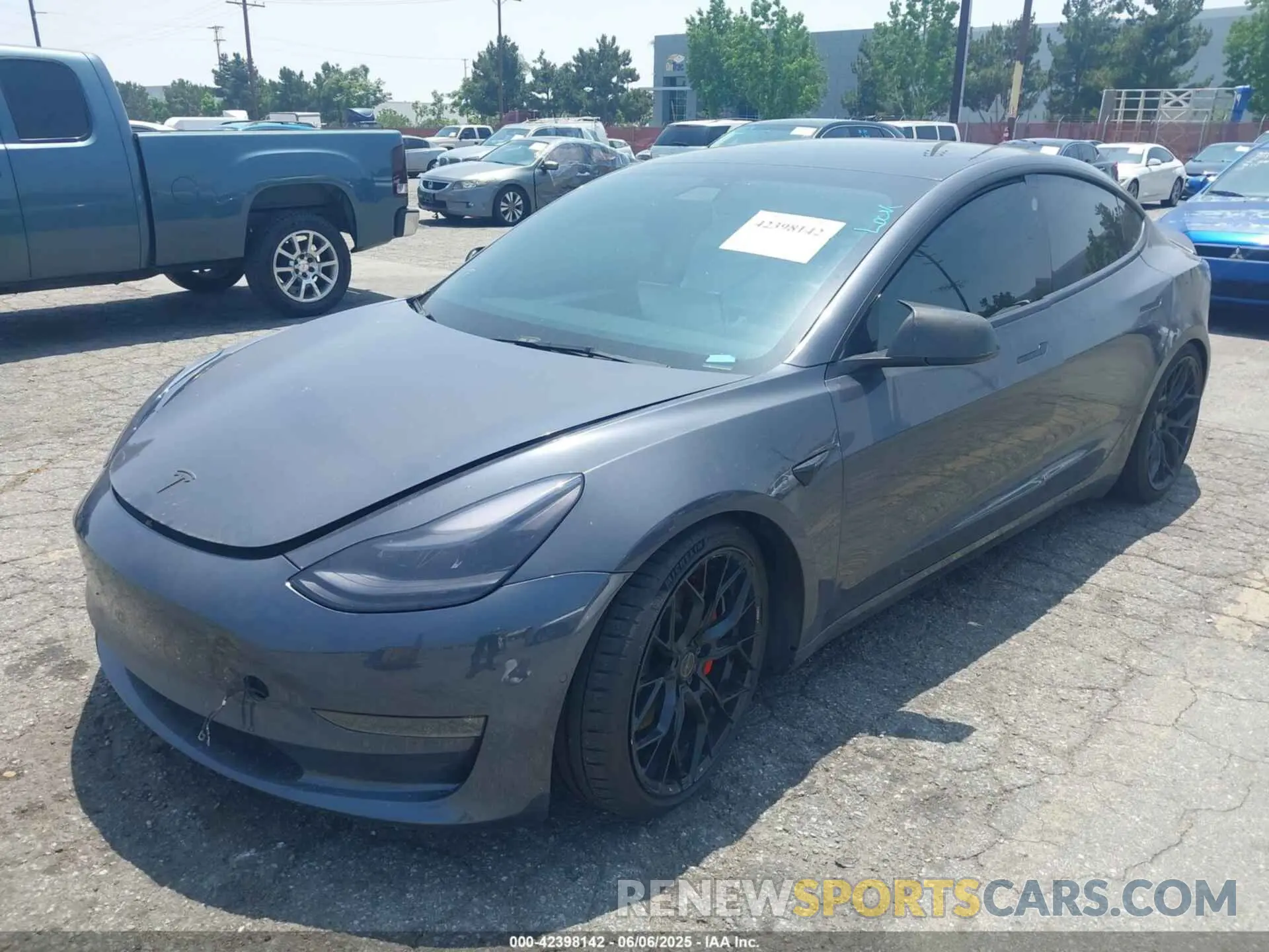 2 Photograph of a damaged car 5YJ3E1EC9NF154920 TESLA MODEL 3 2022