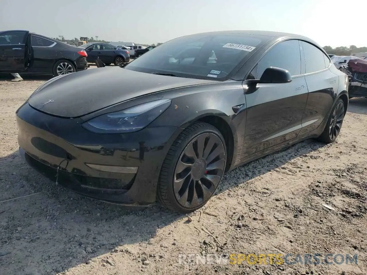 1 Photograph of a damaged car 5YJ3E1EC9NF170583 TESLA MODEL 3 2022