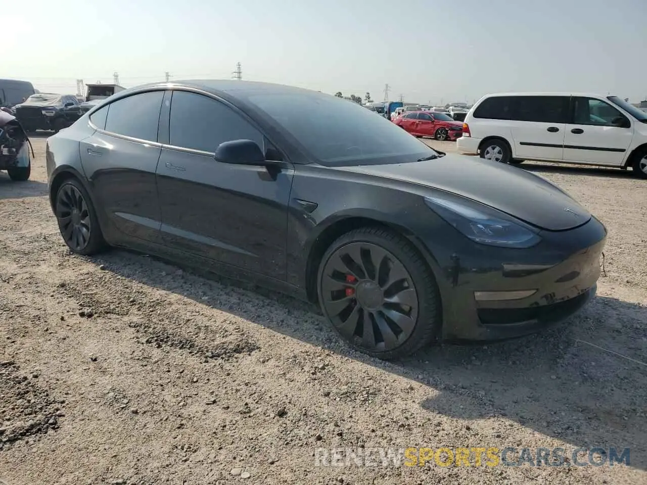 4 Photograph of a damaged car 5YJ3E1EC9NF170583 TESLA MODEL 3 2022