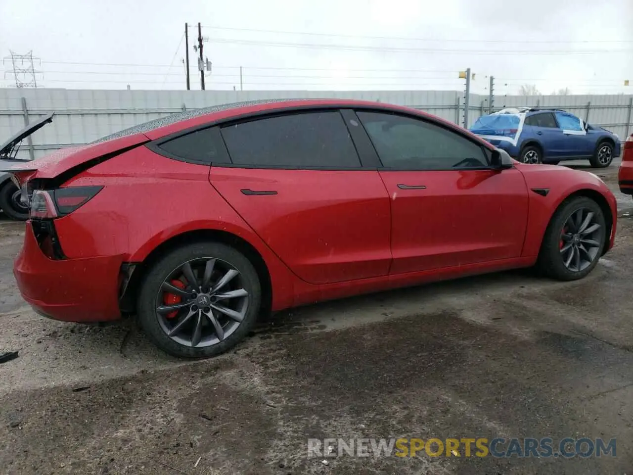 3 Photograph of a damaged car 5YJ3E1EC9NF236839 TESLA MODEL 3 2022
