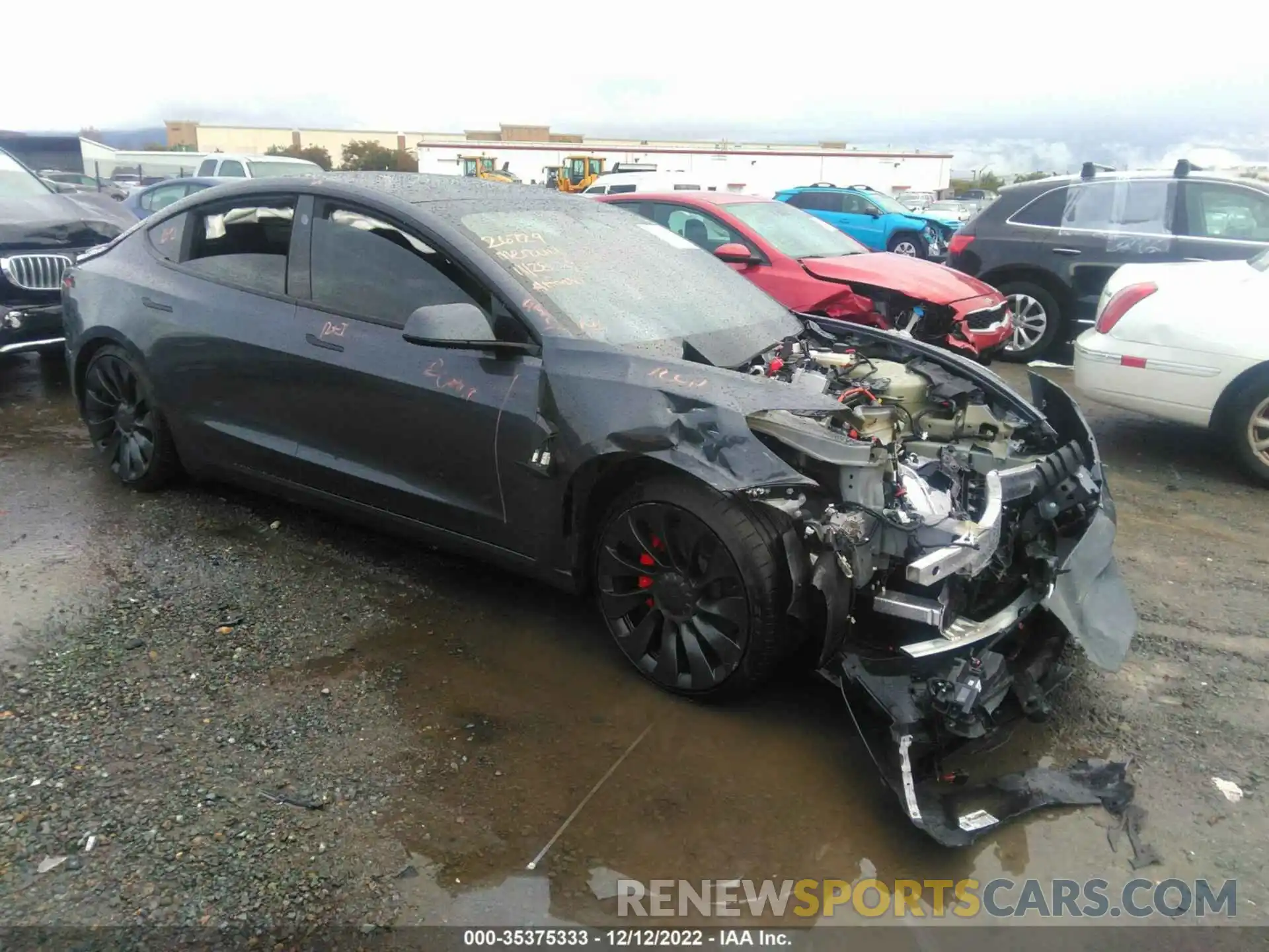 1 Photograph of a damaged car 5YJ3E1EC9NF240244 TESLA MODEL 3 2022