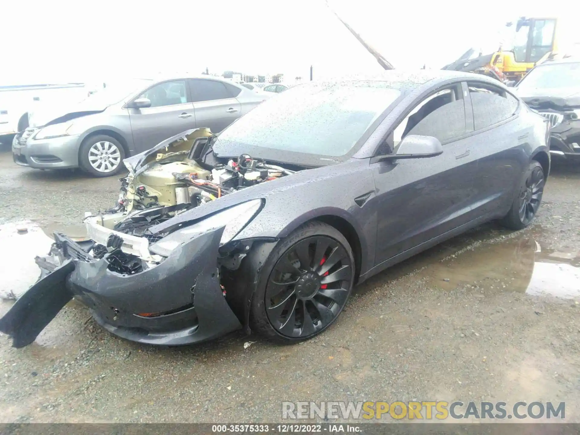 2 Photograph of a damaged car 5YJ3E1EC9NF240244 TESLA MODEL 3 2022