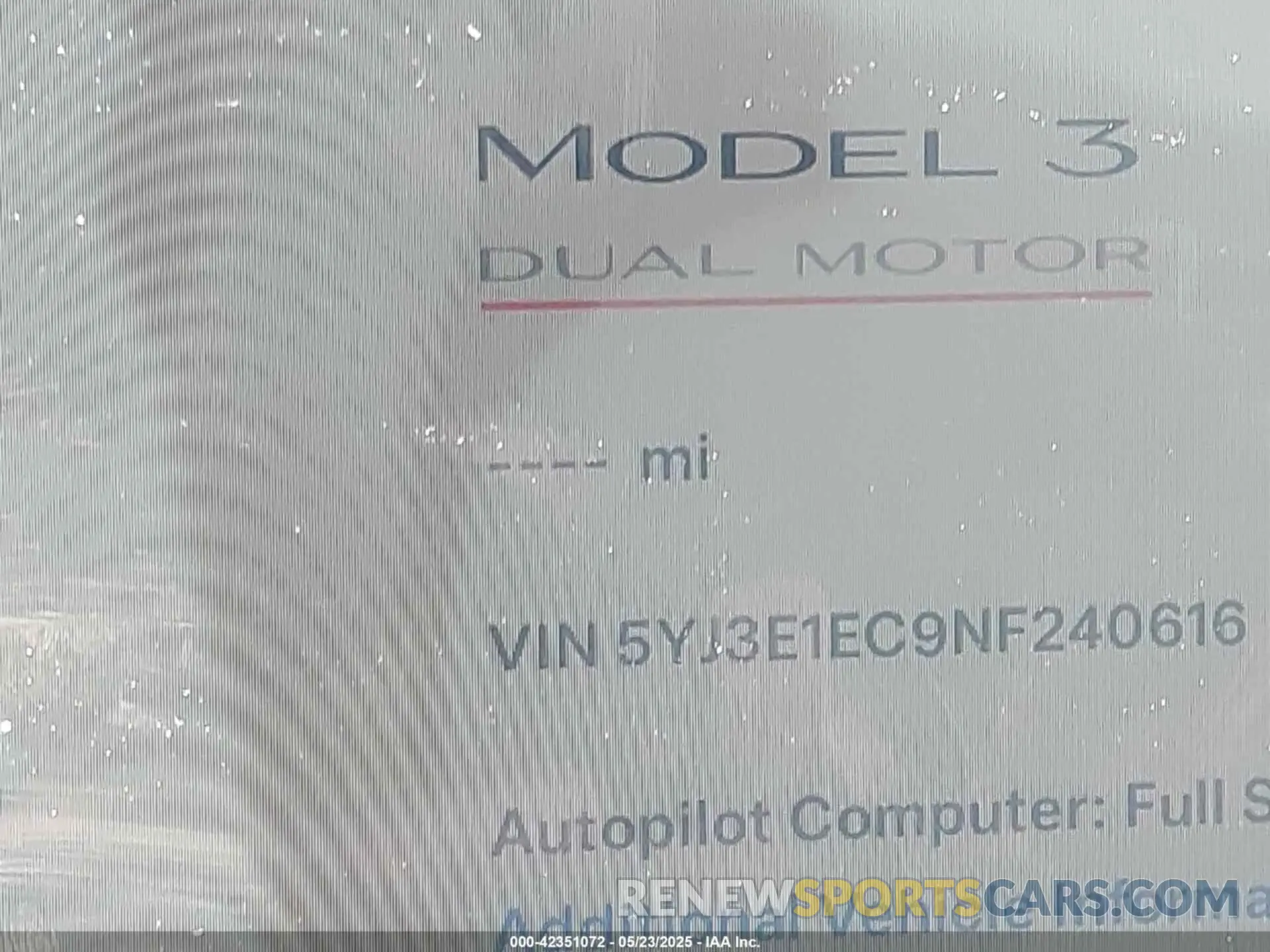 15 Photograph of a damaged car 5YJ3E1EC9NF240616 TESLA MODEL 3 2022