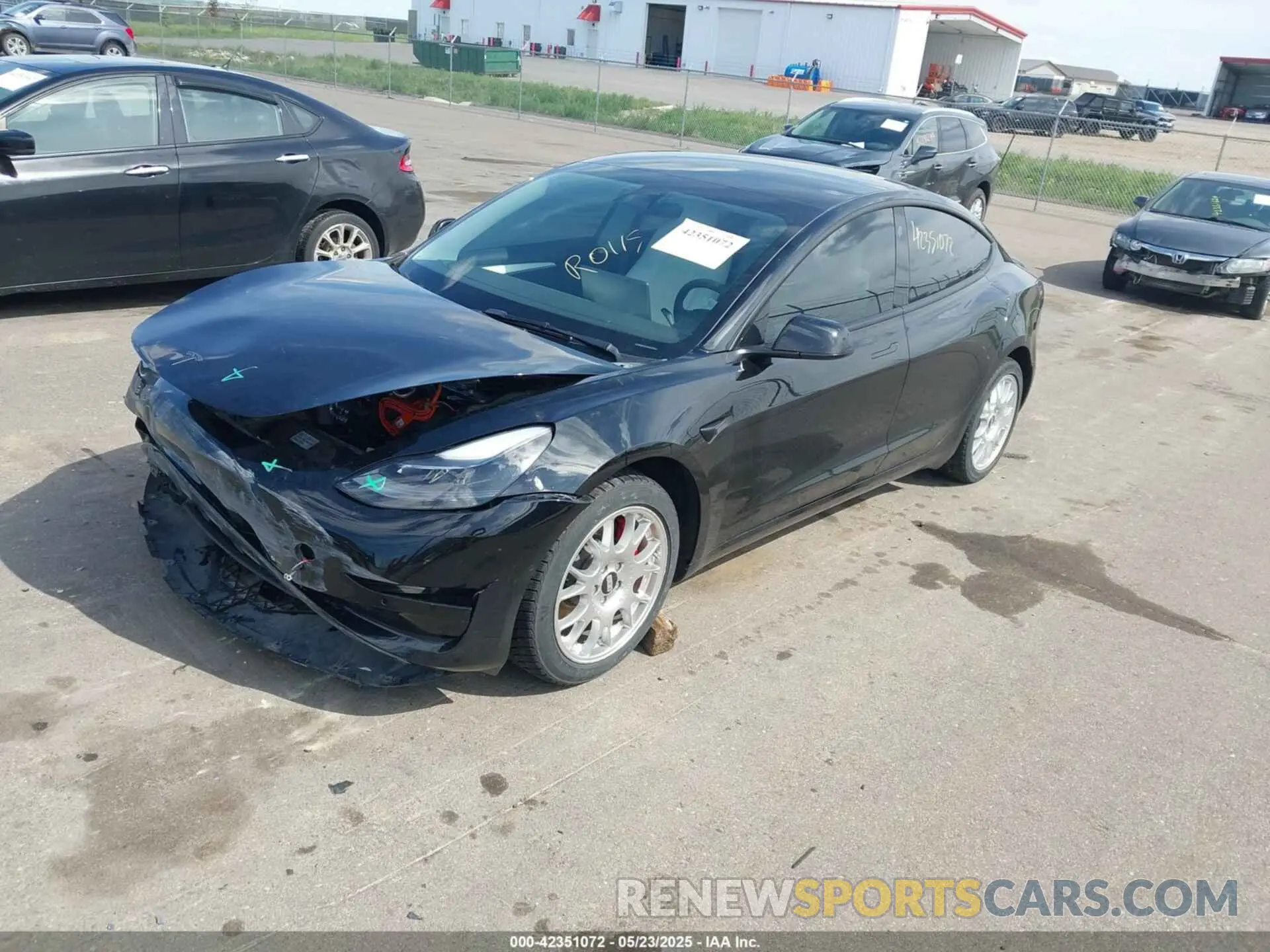2 Photograph of a damaged car 5YJ3E1EC9NF240616 TESLA MODEL 3 2022