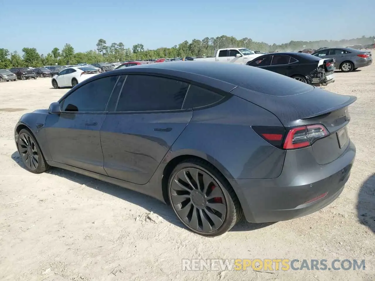 2 Photograph of a damaged car 5YJ3E1EC9NF247839 TESLA MODEL 3 2022