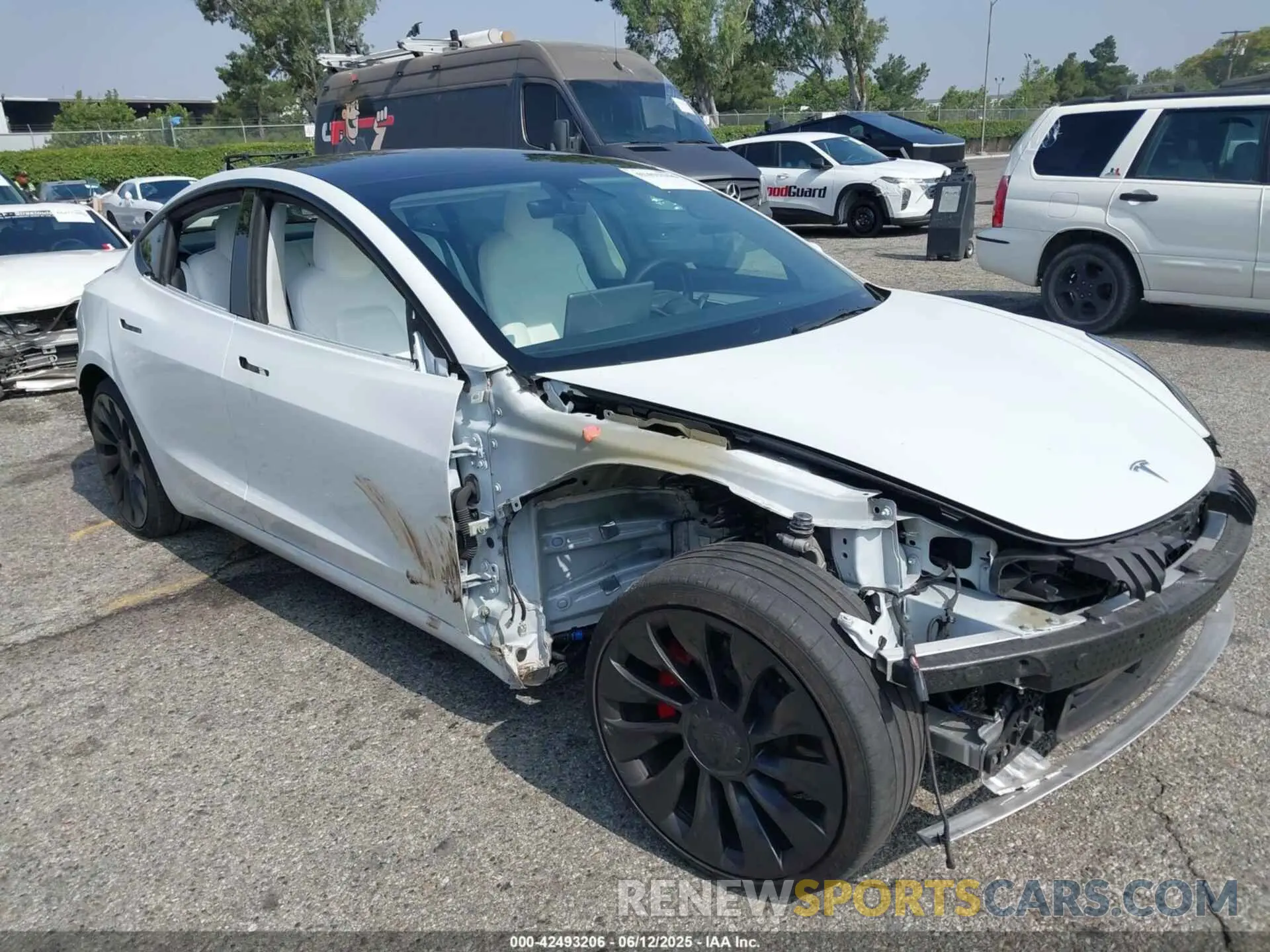 1 Photograph of a damaged car 5YJ3E1EC9NF294837 TESLA MODEL 3 2022