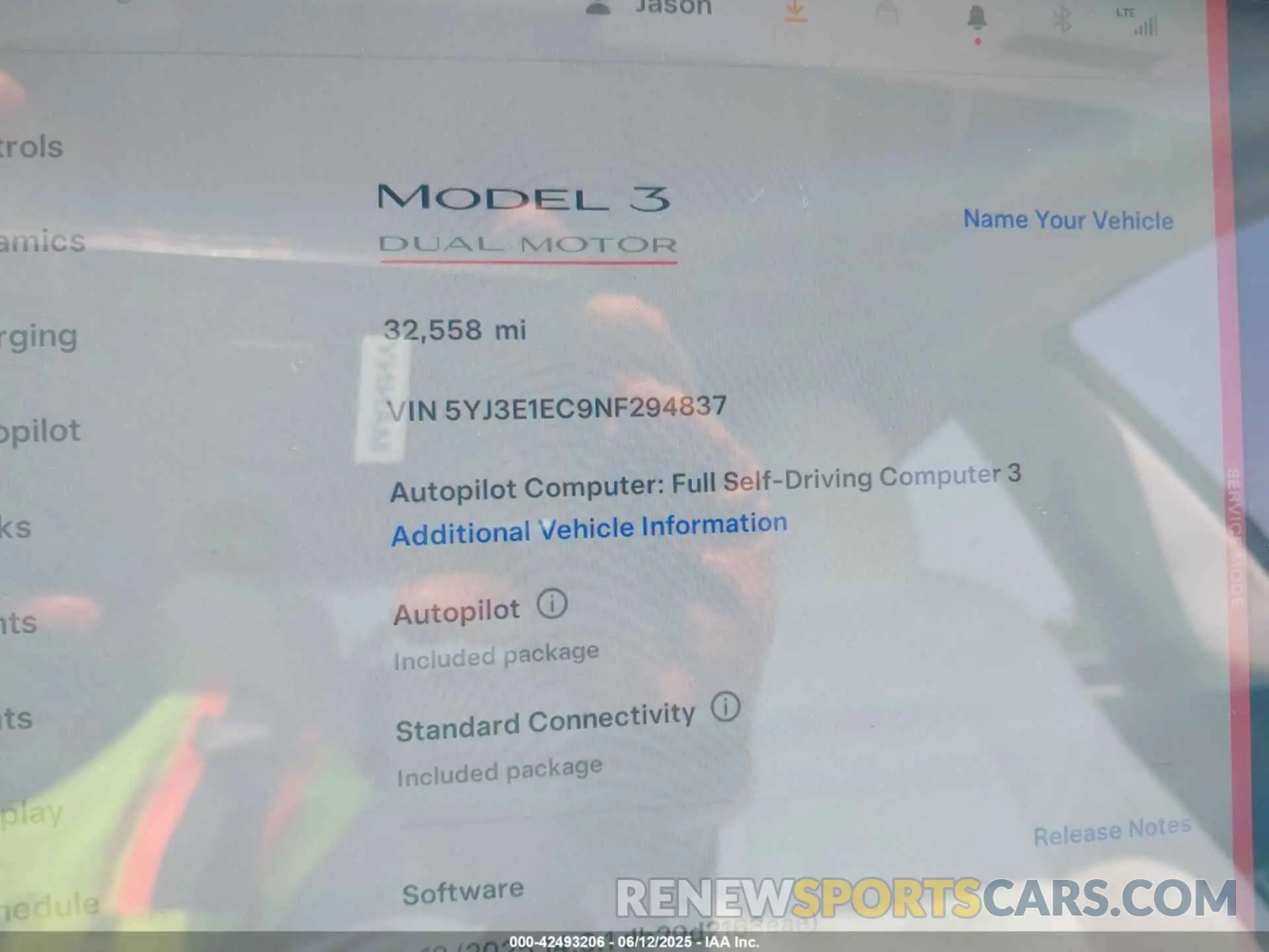 16 Photograph of a damaged car 5YJ3E1EC9NF294837 TESLA MODEL 3 2022