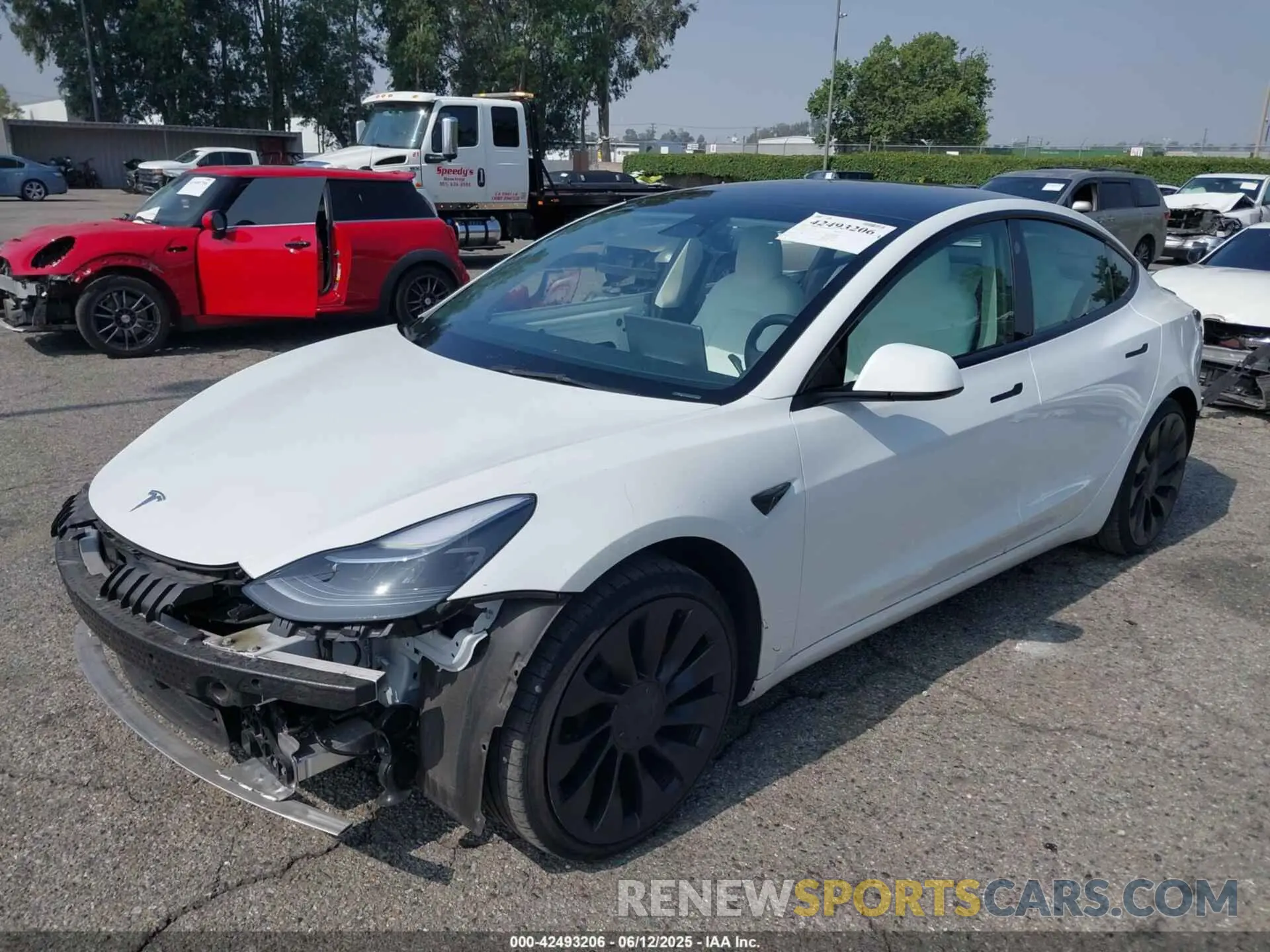 2 Photograph of a damaged car 5YJ3E1EC9NF294837 TESLA MODEL 3 2022