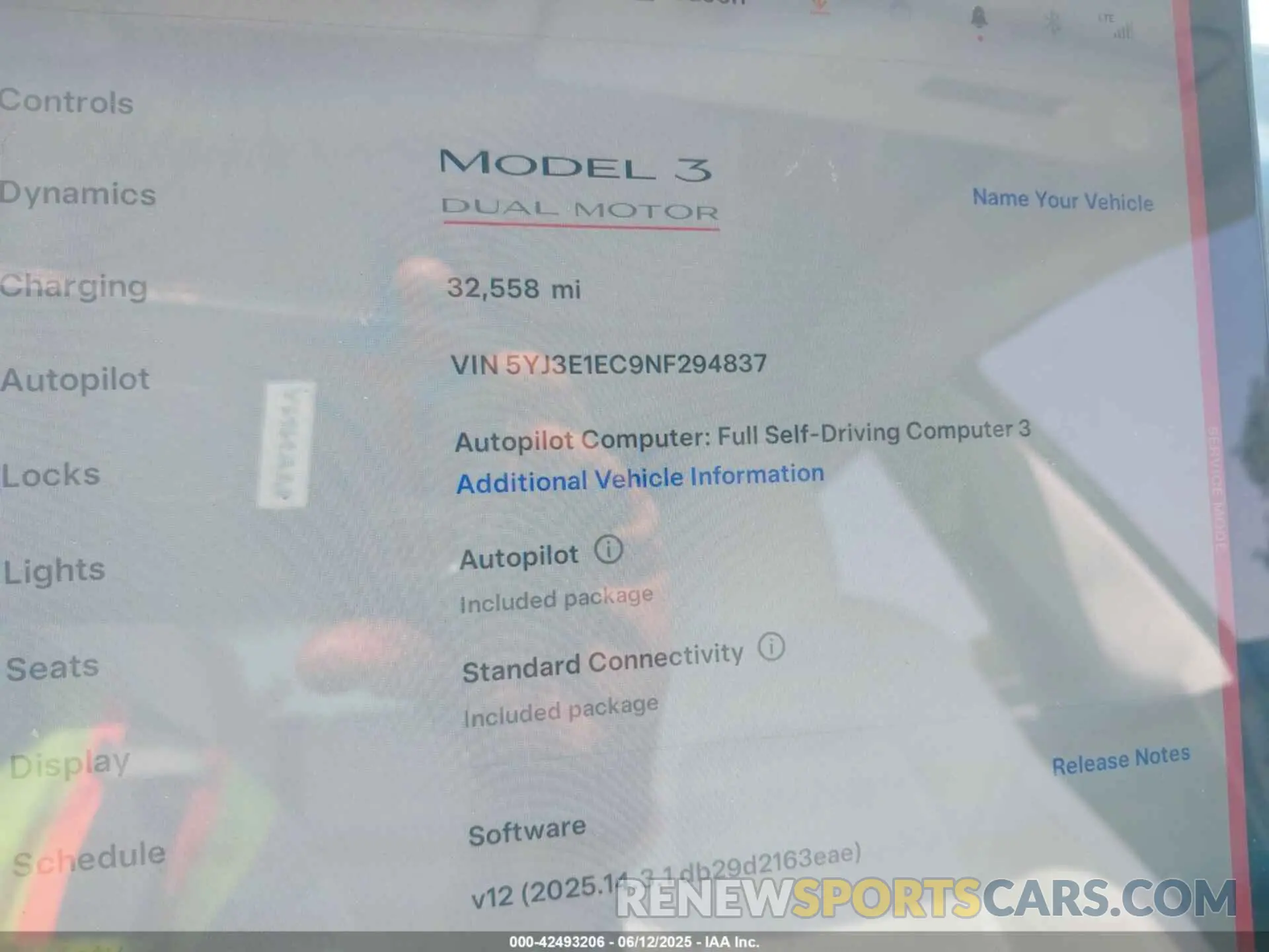 7 Photograph of a damaged car 5YJ3E1EC9NF294837 TESLA MODEL 3 2022