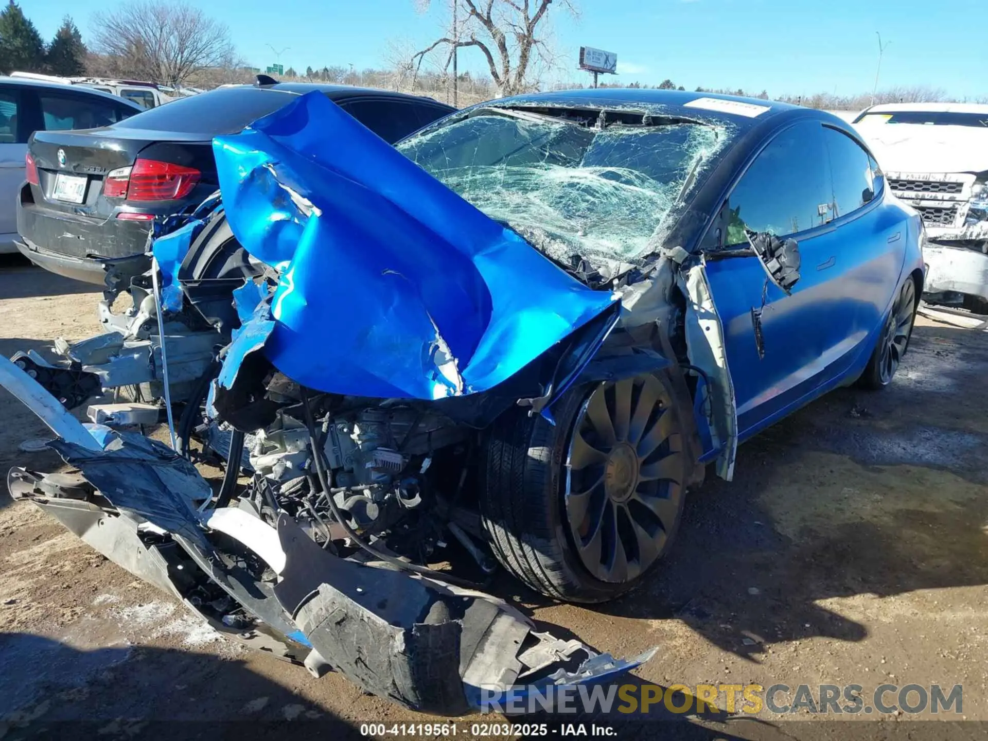 2 Photograph of a damaged car 5YJ3E1EC9NF337945 TESLA MODEL 3 2022