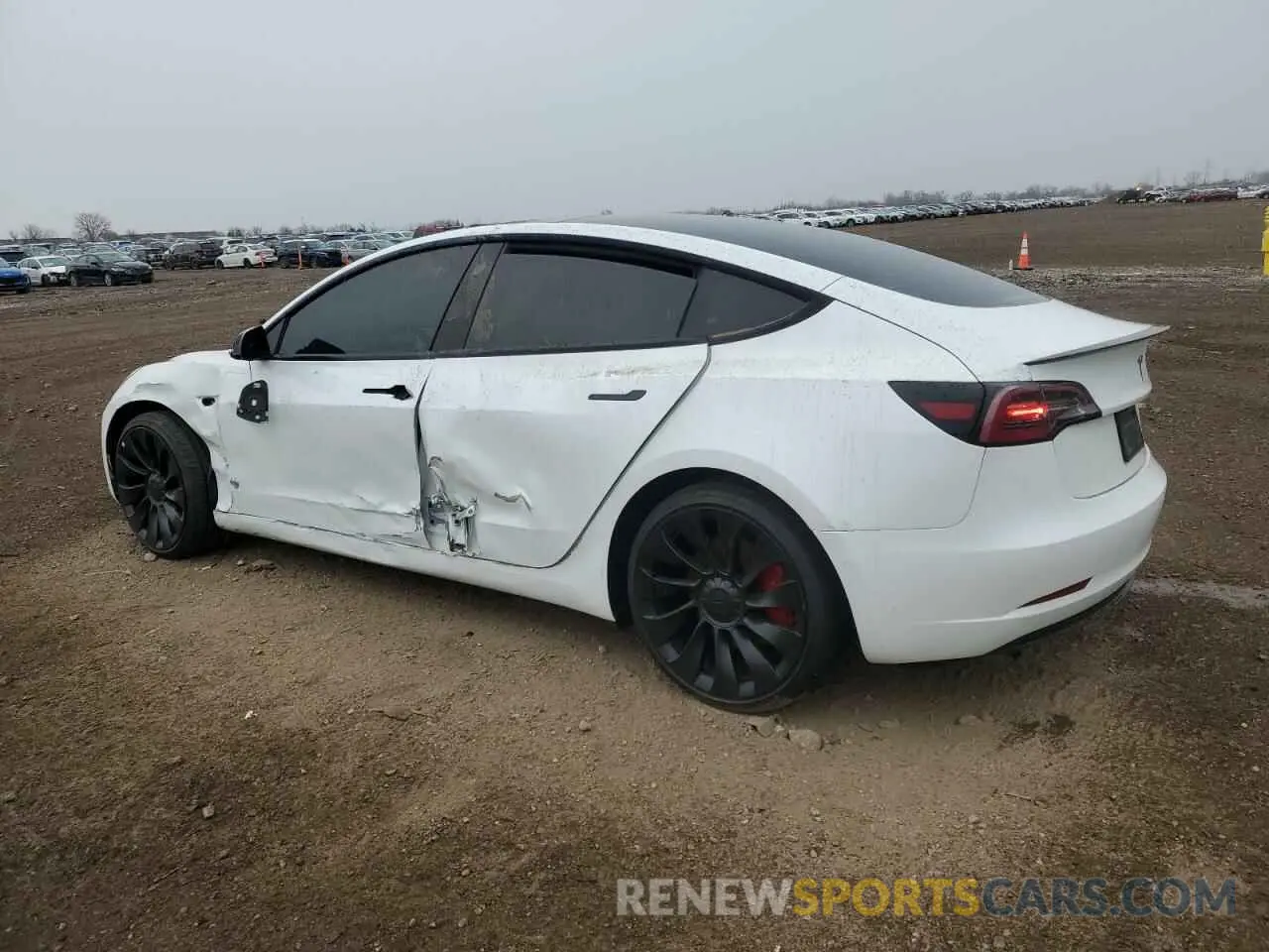 2 Photograph of a damaged car 5YJ3E1EC9NF346791 TESLA MODEL 3 2022