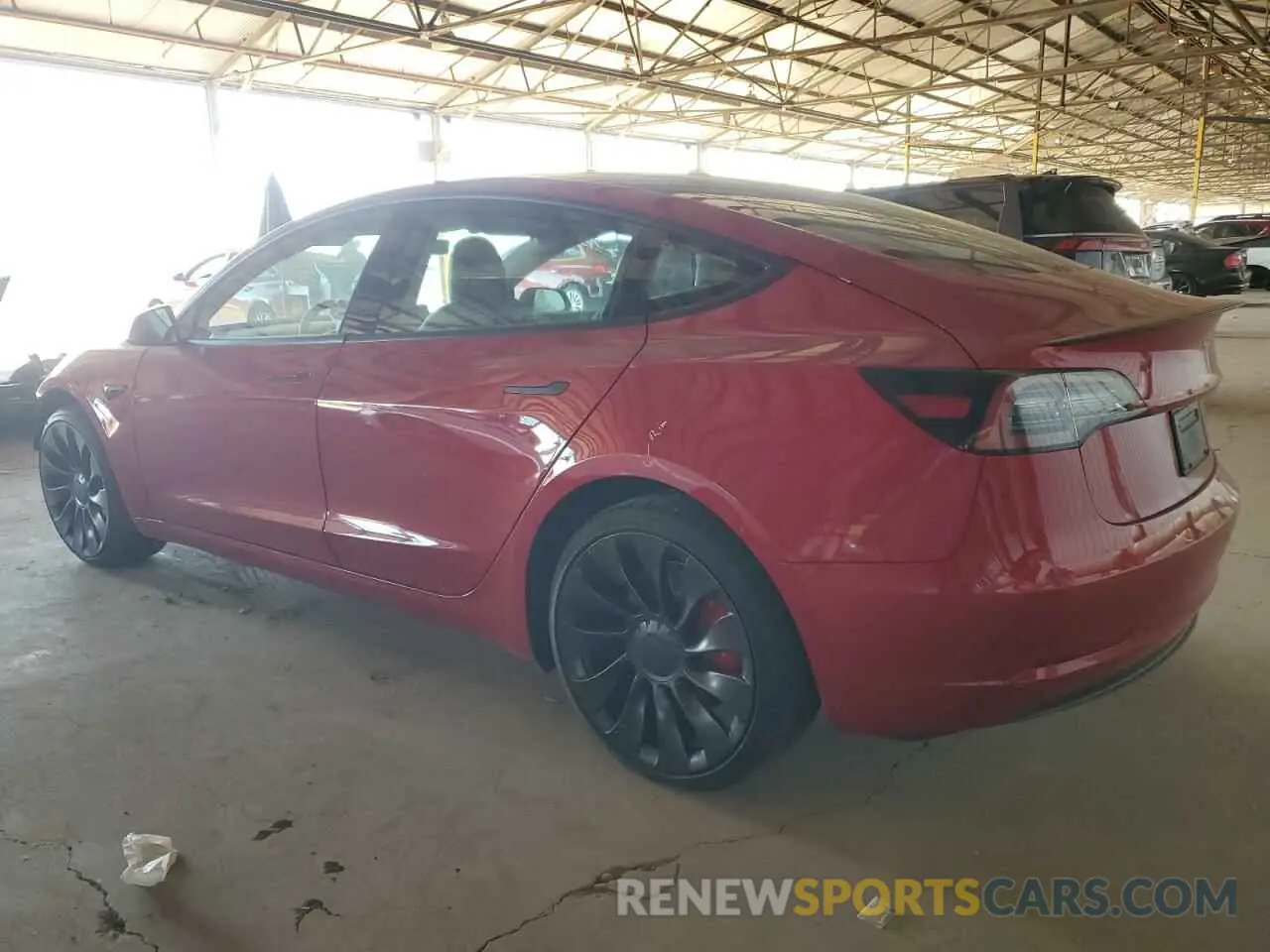 2 Photograph of a damaged car 5YJ3E1EC9NF354874 TESLA MODEL 3 2022