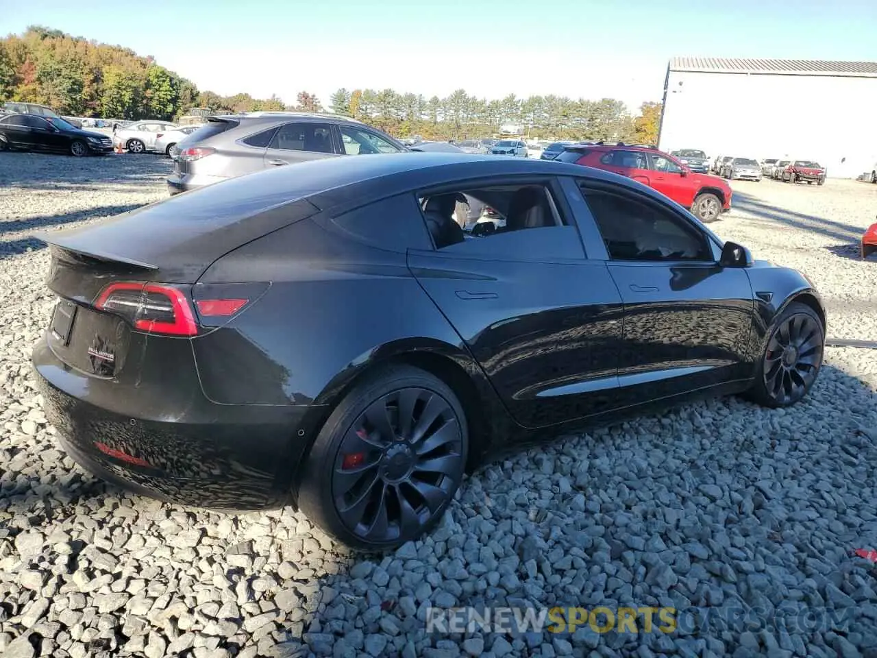 3 Photograph of a damaged car 5YJ3E1ECXNF103264 TESLA MODEL 3 2022
