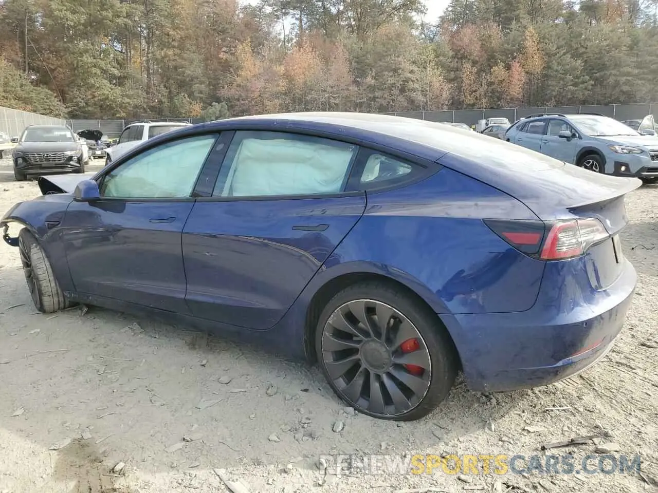 2 Photograph of a damaged car 5YJ3E1ECXNF108237 TESLA MODEL 3 2022