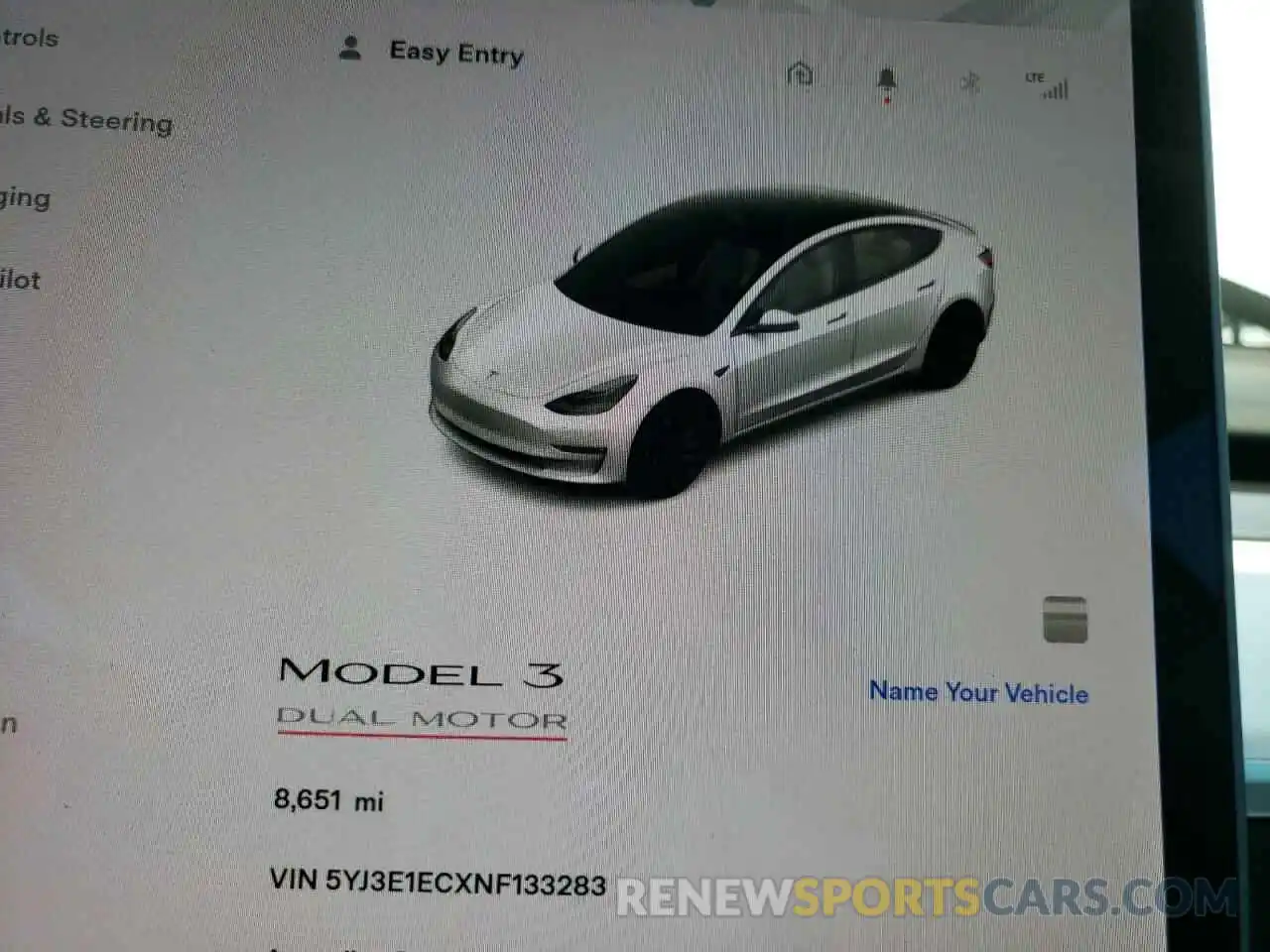 8 Photograph of a damaged car 5YJ3E1ECXNF133283 TESLA MODEL 3 2022