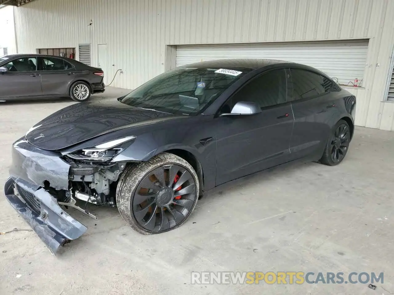 1 Photograph of a damaged car 5YJ3E1ECXNF166414 TESLA MODEL 3 2022