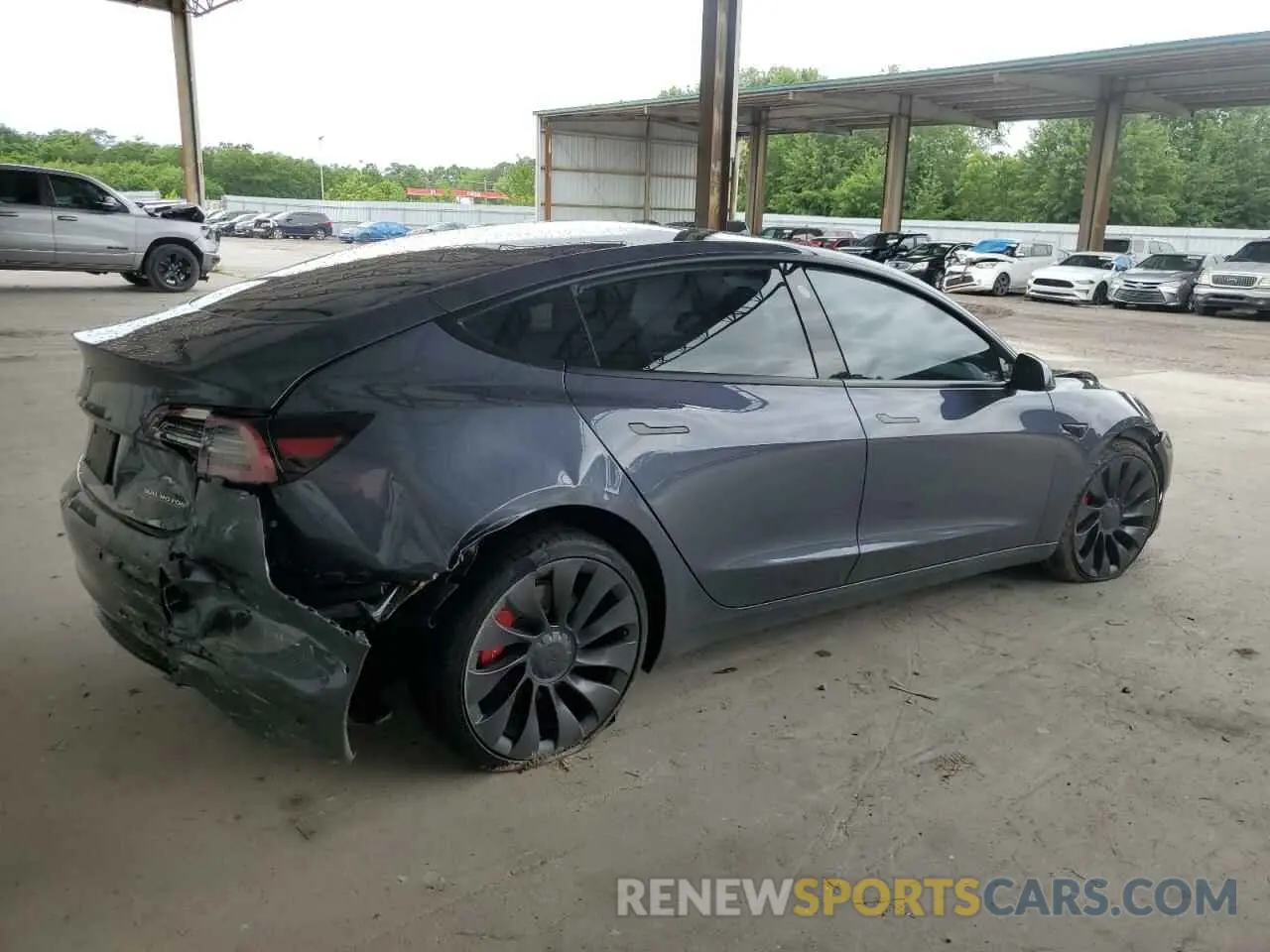 3 Photograph of a damaged car 5YJ3E1ECXNF166414 TESLA MODEL 3 2022