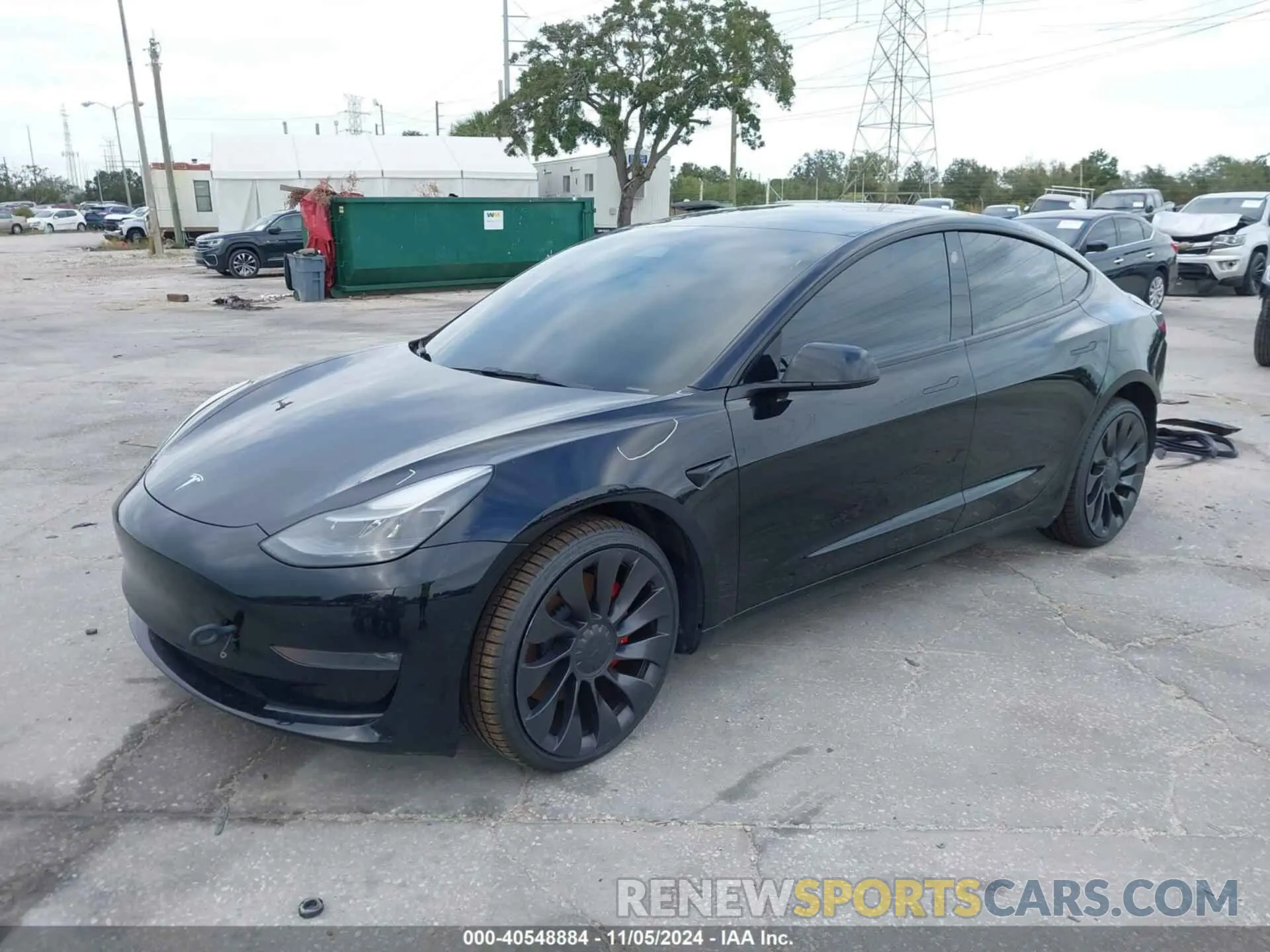 2 Photograph of a damaged car 5YJ3E1ECXNF168633 TESLA MODEL 3 2022