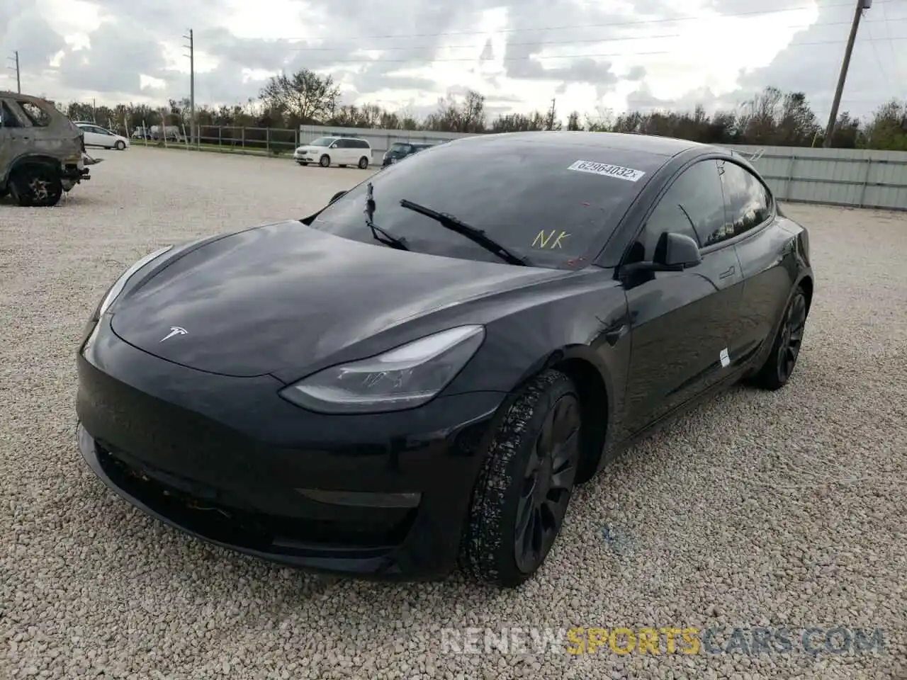 2 Photograph of a damaged car 5YJ3E1ECXNF169183 TESLA MODEL 3 2022