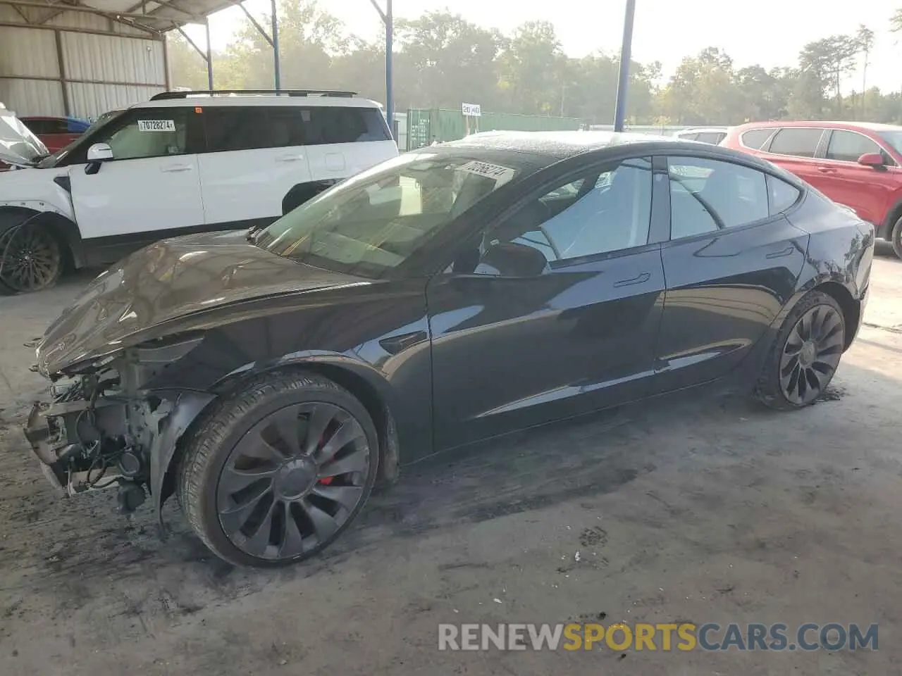 1 Photograph of a damaged car 5YJ3E1ECXNF201212 TESLA MODEL 3 2022