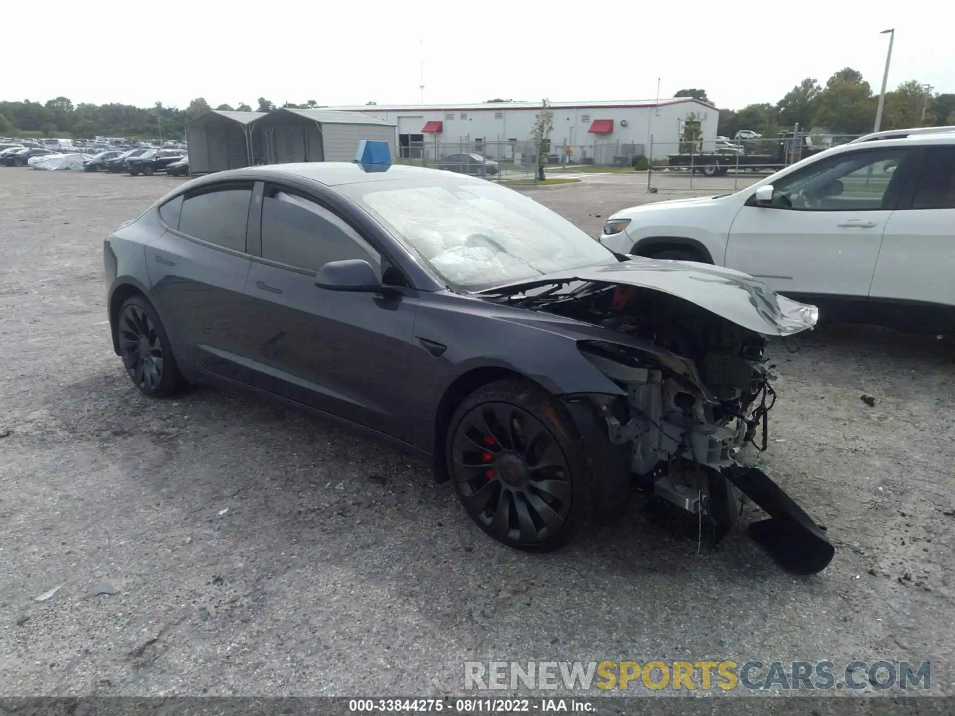 1 Photograph of a damaged car 5YJ3E1ECXNF248224 TESLA MODEL 3 2022